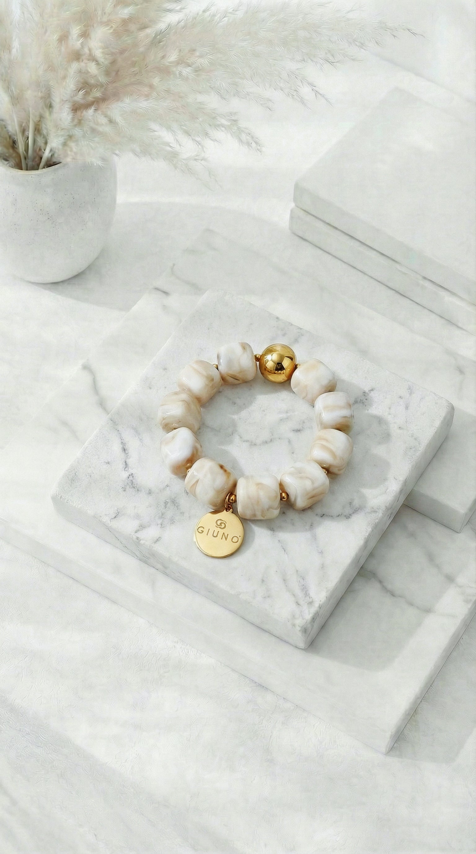 Armband Glamora Cube *Beige*