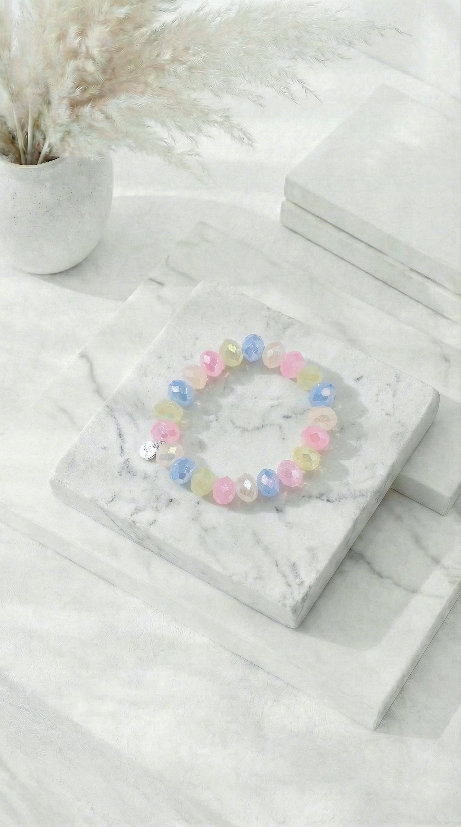 Perlenarmband Glittering *Pastell* (6 Farben)