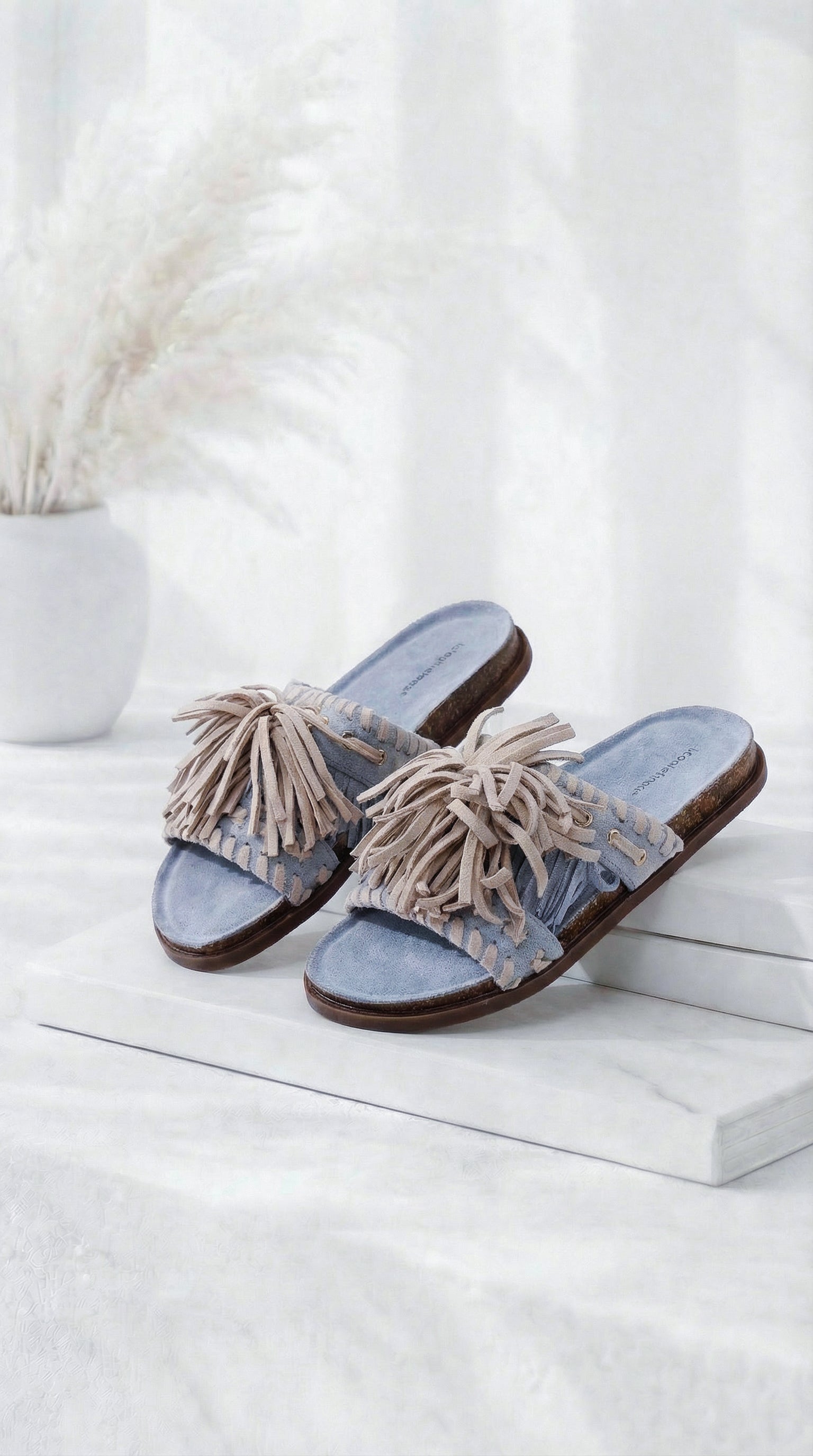 Sandale Sahara Fringe *Blau*