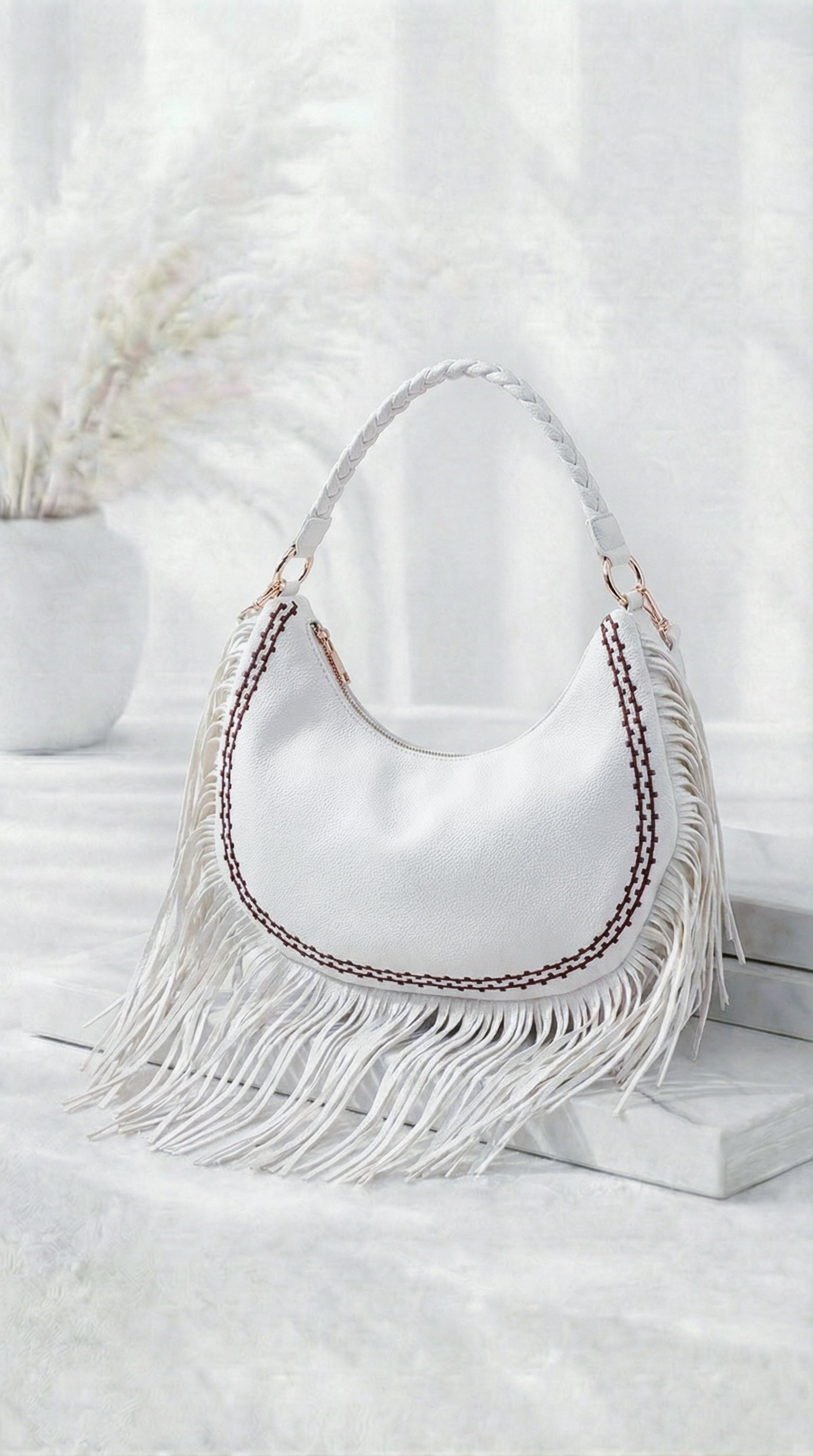 Handtasche Fringe Power *Weiß*
