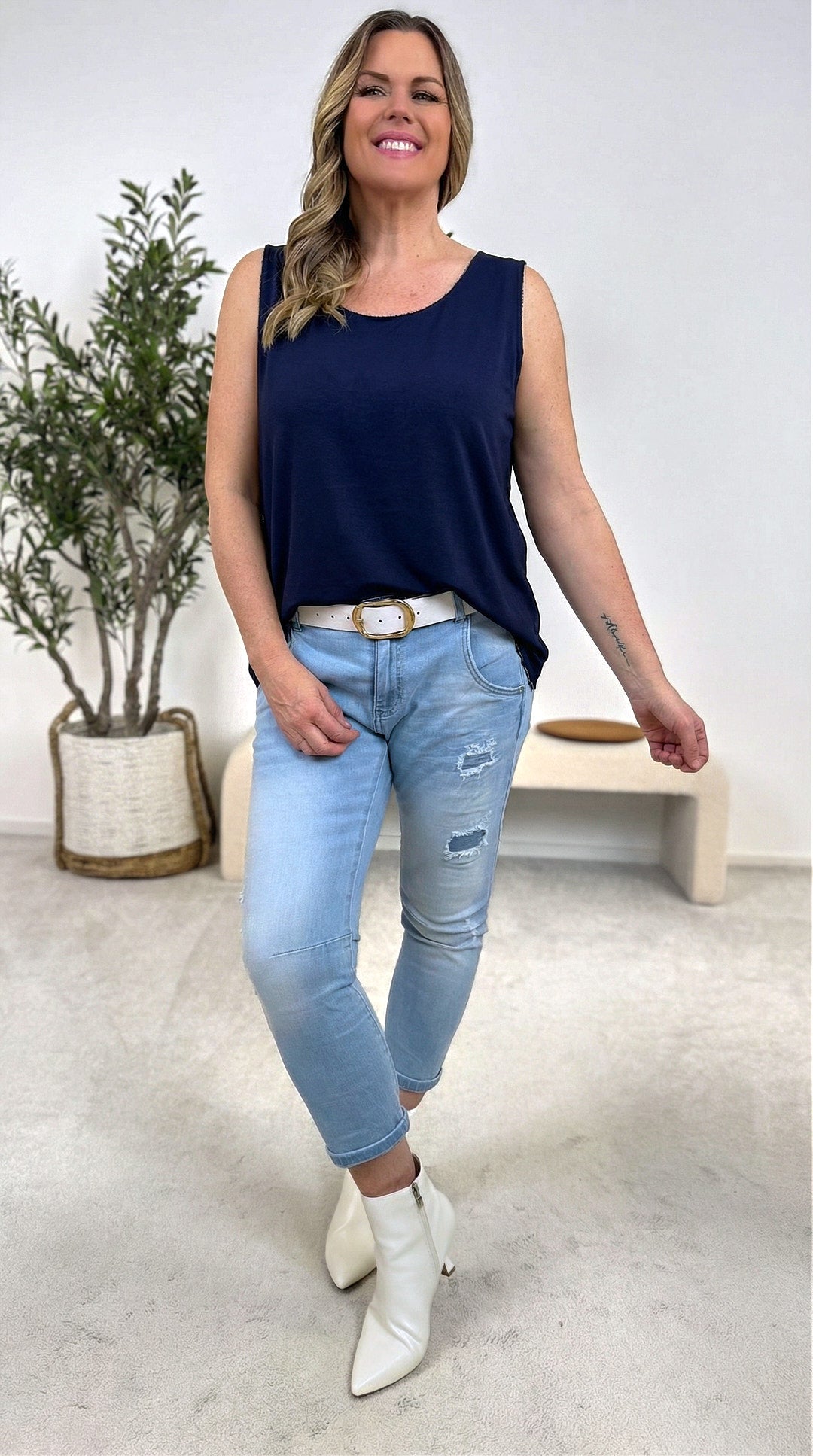 Top Simple Style *Dunkelblau* BIG SIZE