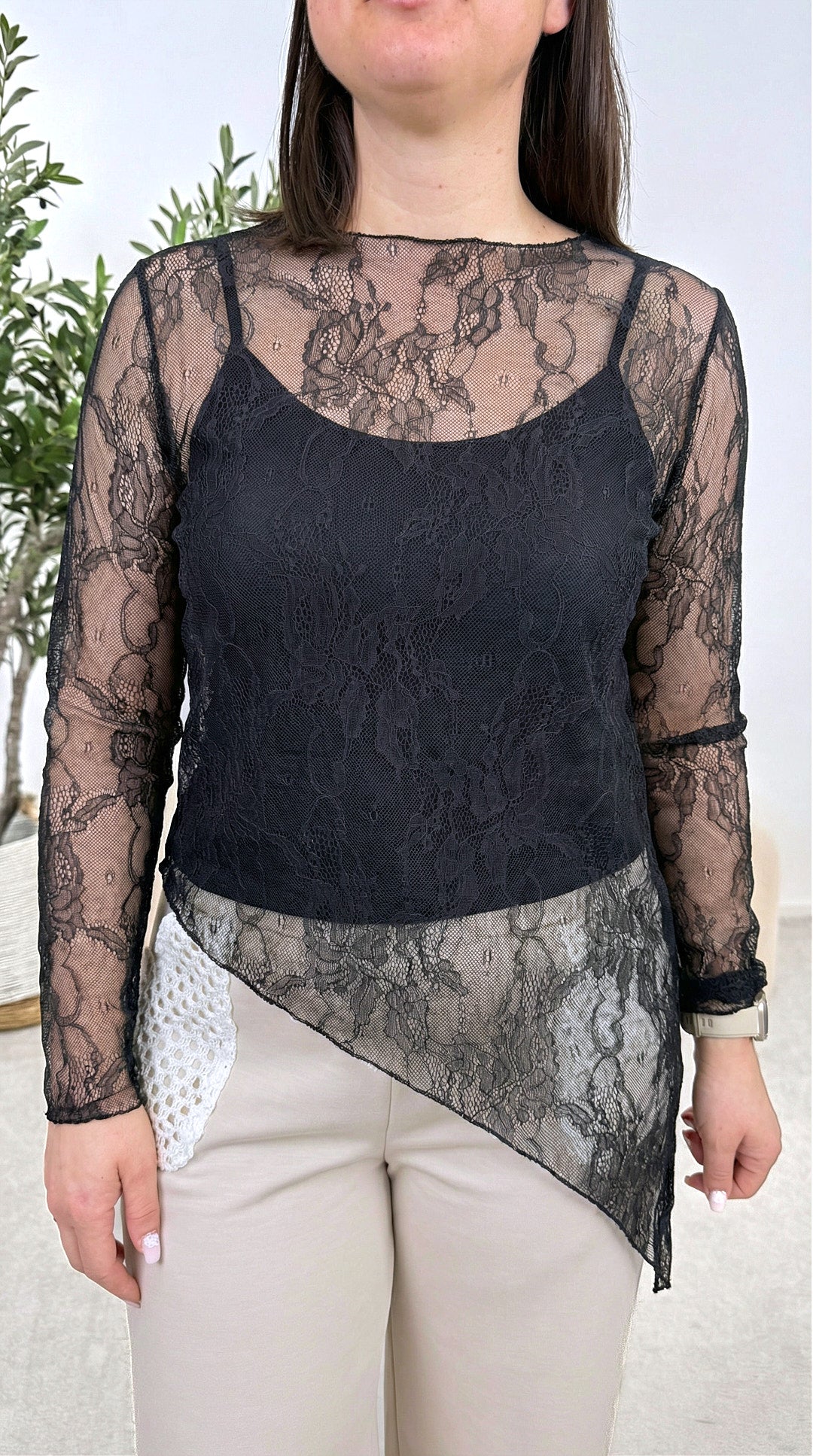 Spitzenshirt Lace Dream *Schwarz*