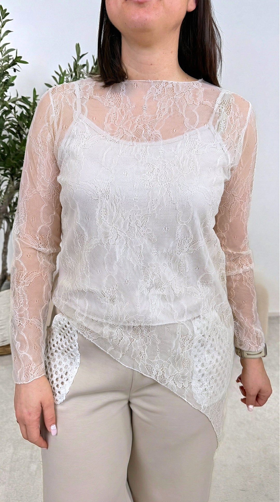 Spitzenshirt Lace Dream *Weiß*