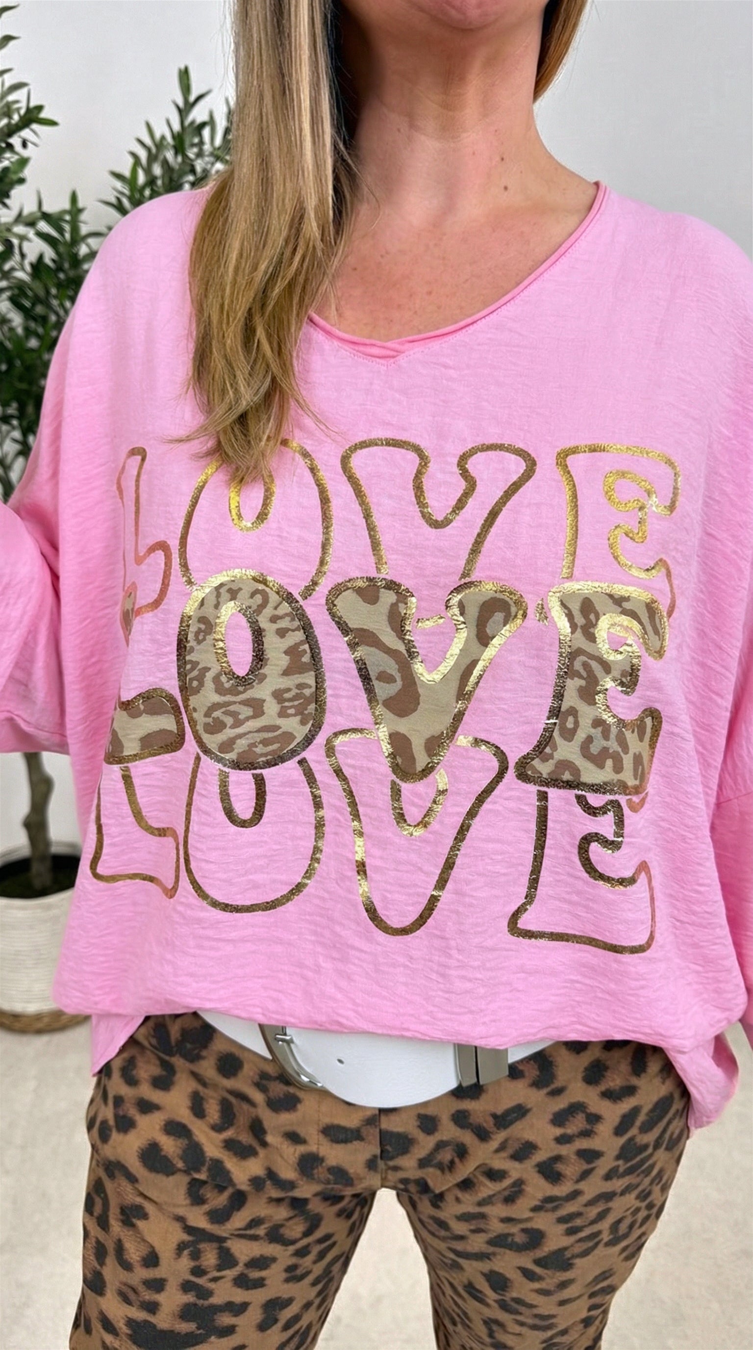 Blusenshirt Love Rules *Rosa*