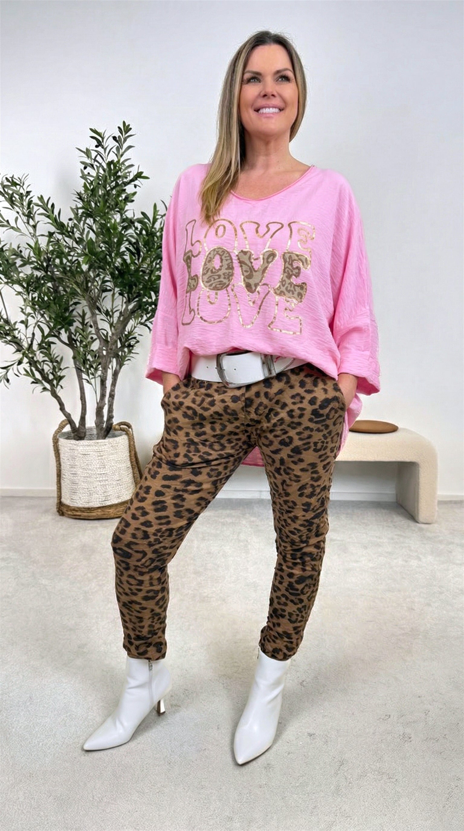 Blusenshirt Love Rules *Rosa*