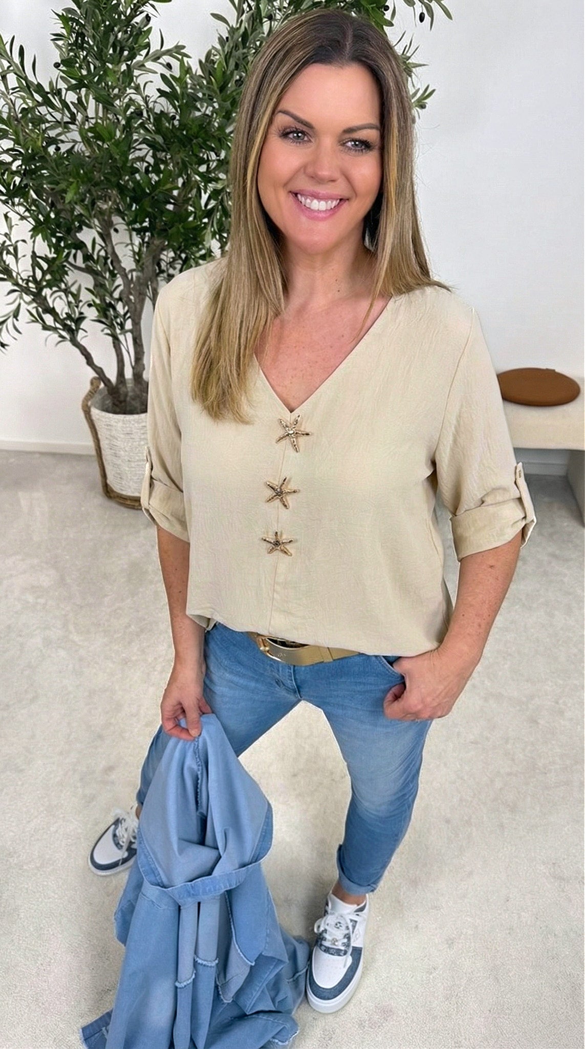 Blusenshirt Ocean Soul *Beige*