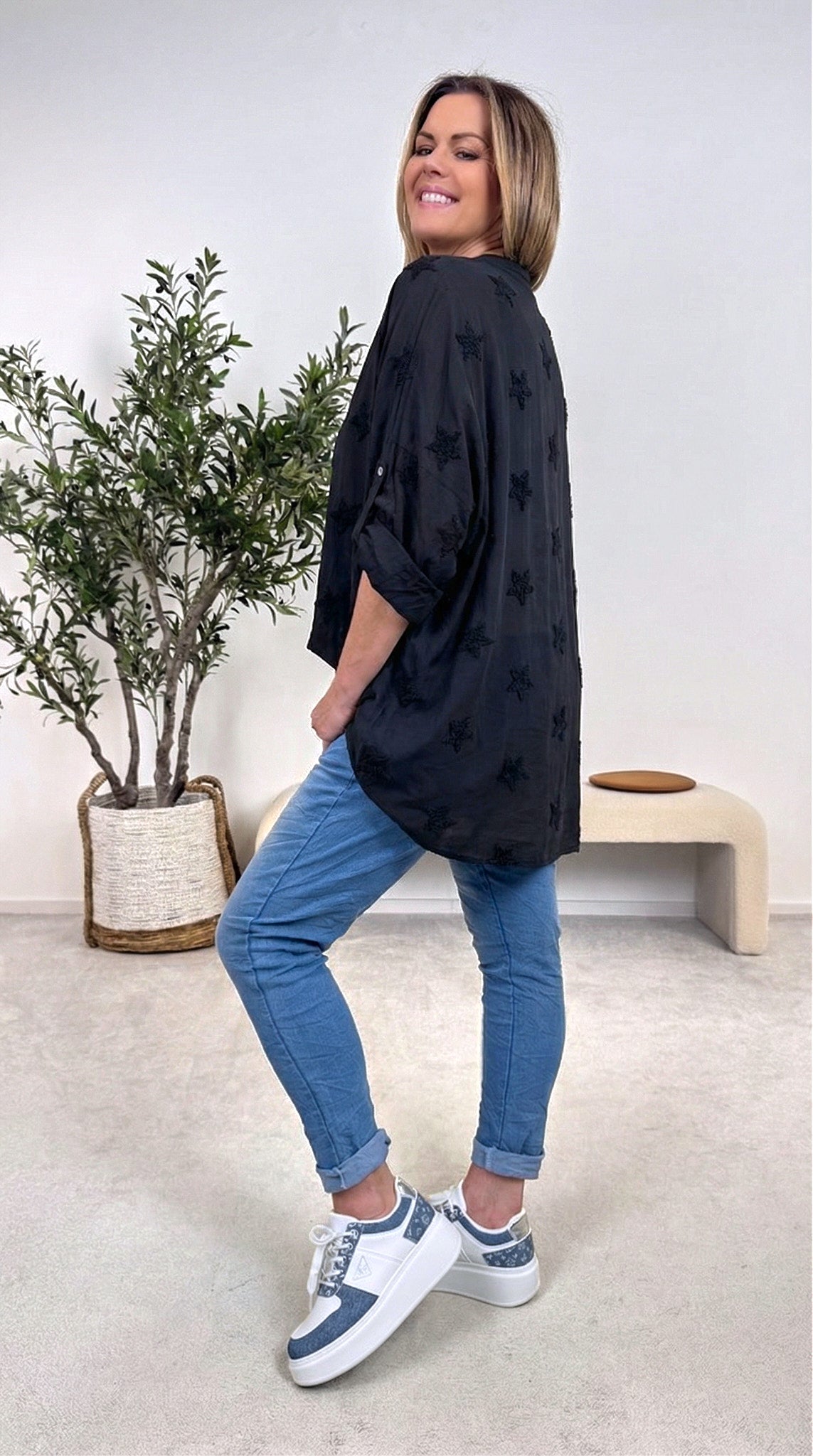 Blusenshirt Starlight Whisper *Schwarz*