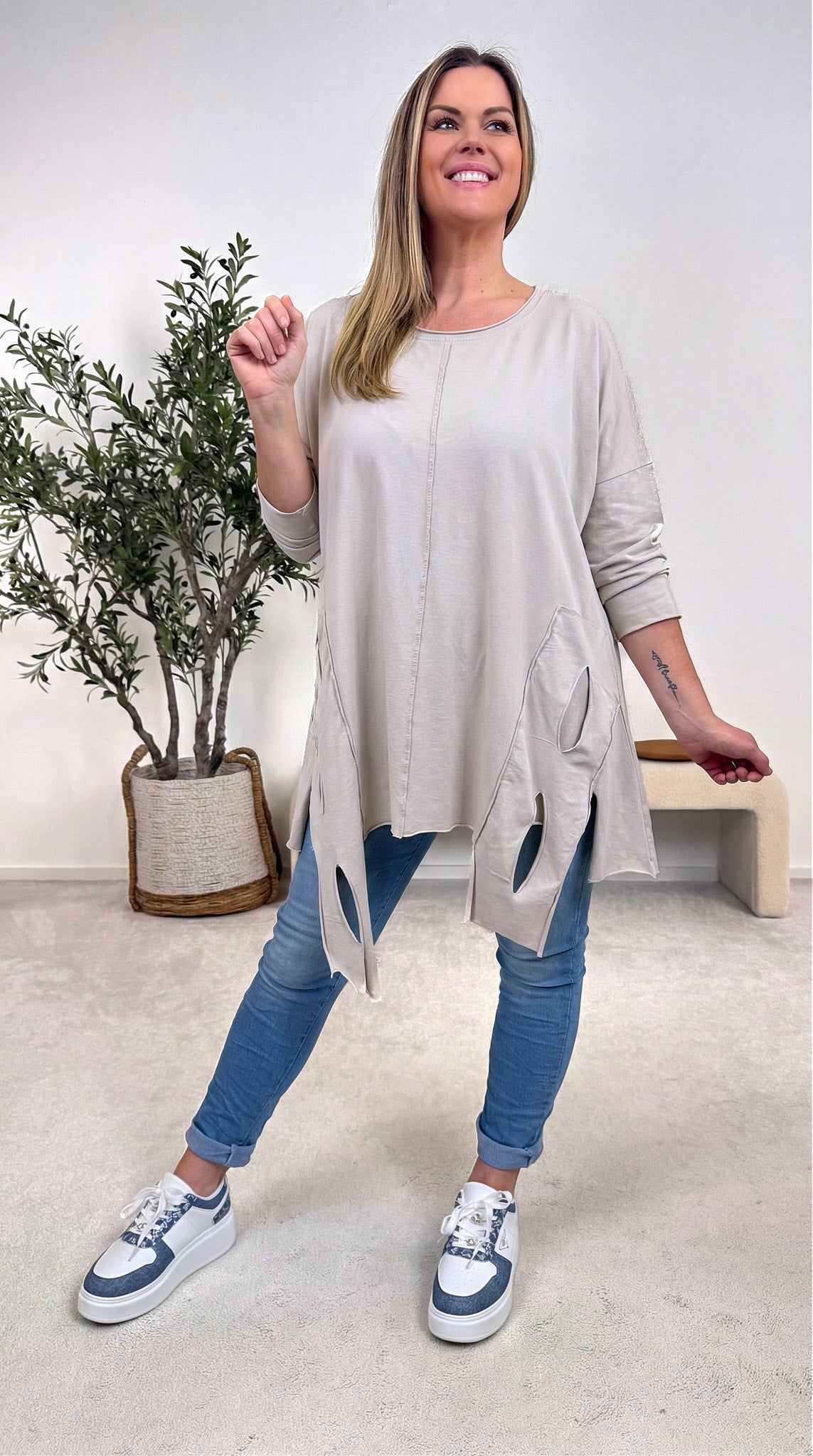 Oversized Shirt Rockstar Breeze *Beige*