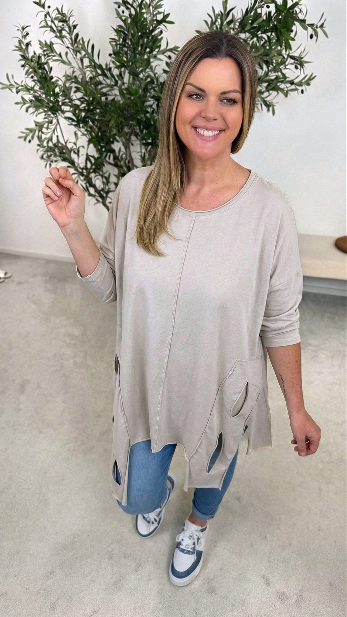 Oversized Shirt Rockstar Breeze *Beige*