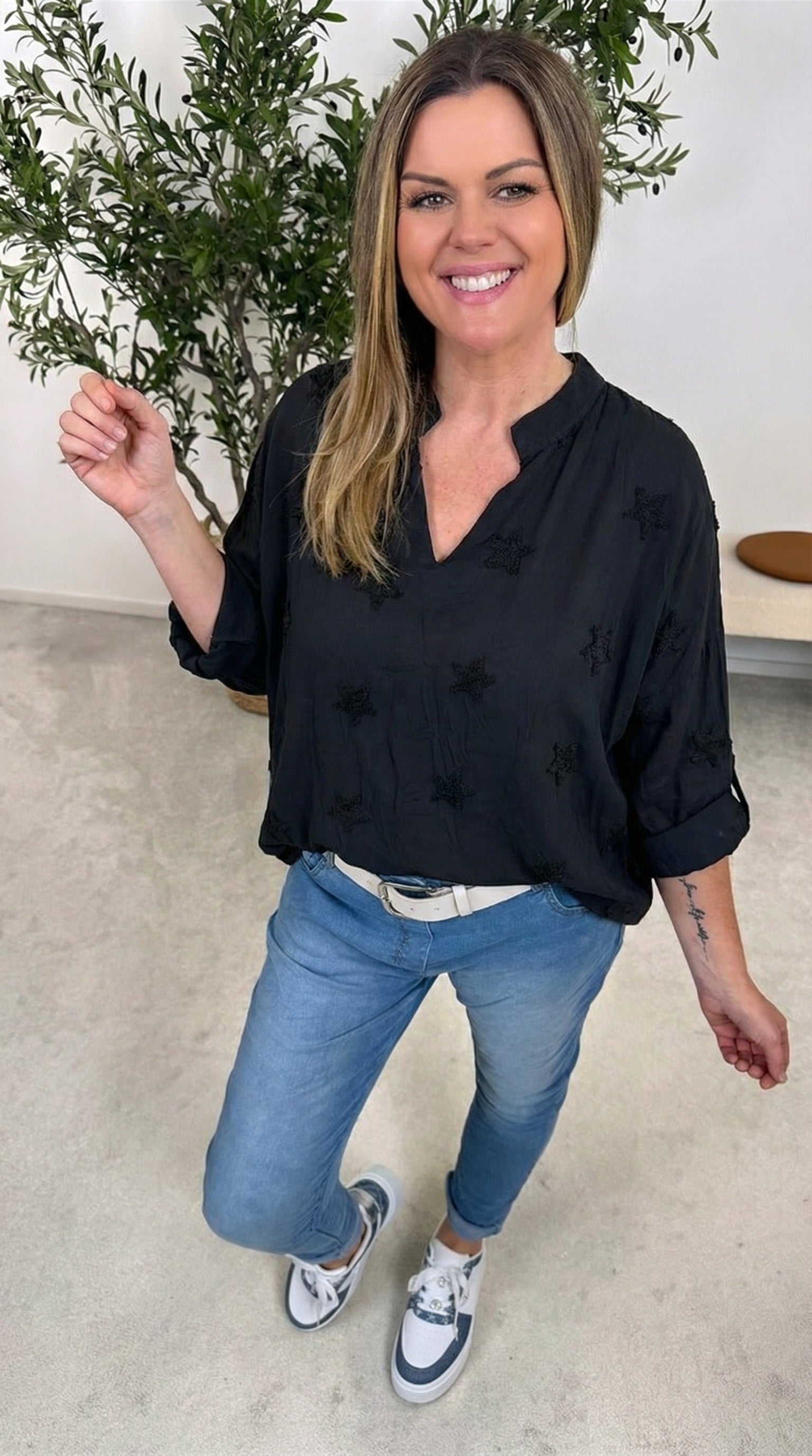 Blusenshirt Starlight Whisper *Schwarz*