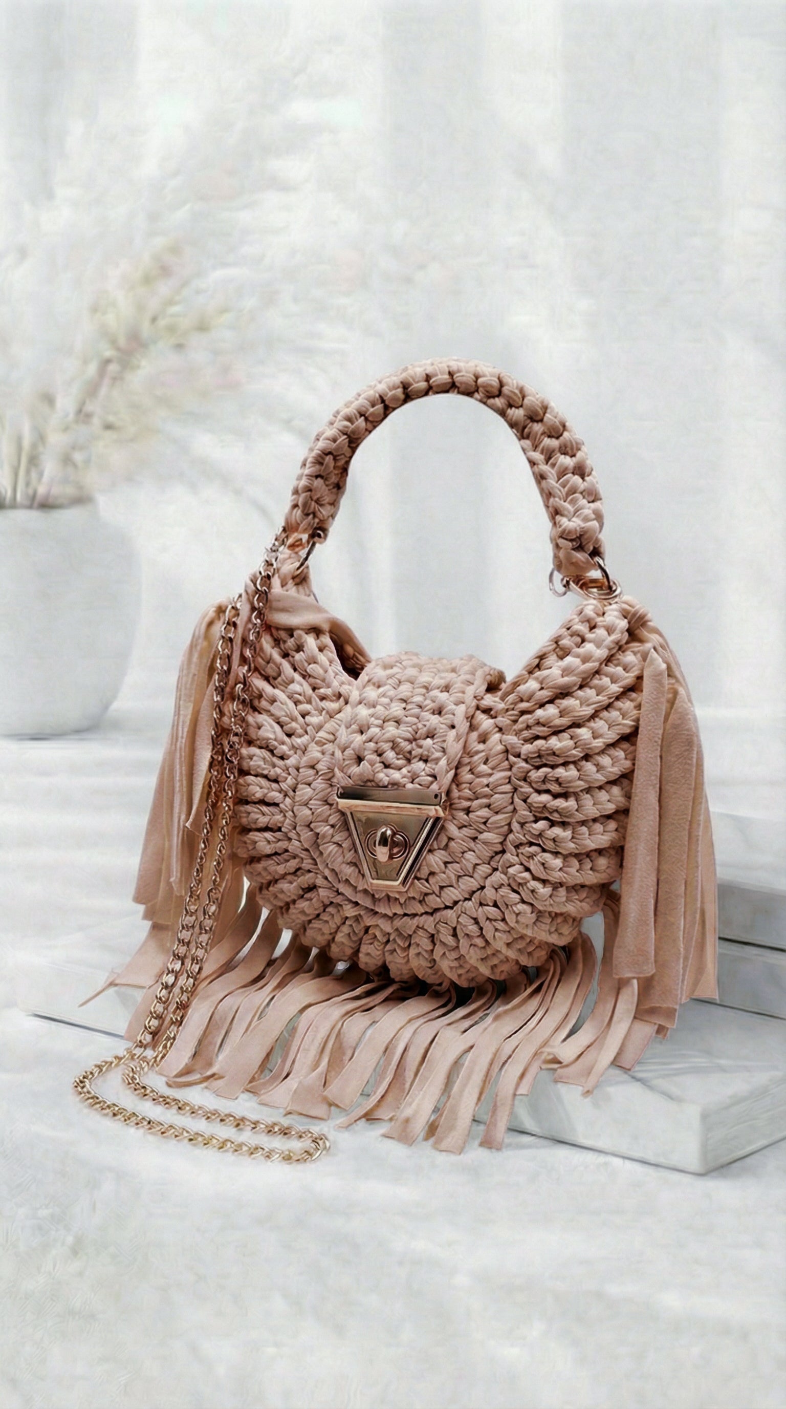 Kleine Tasche Elegant Boho*Camel*