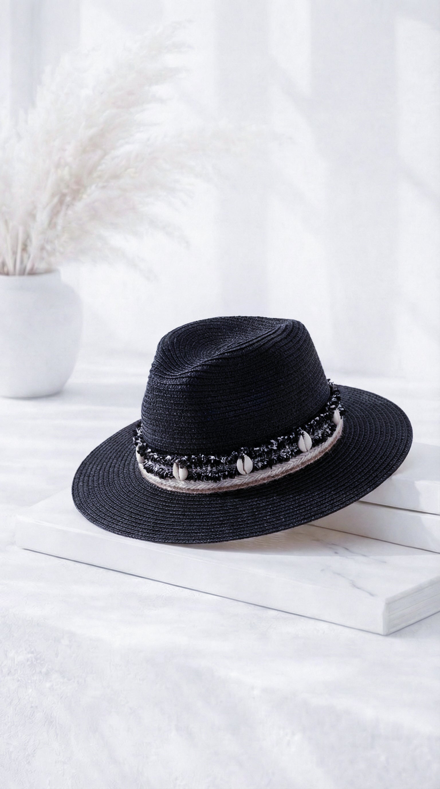 Hut Elegant Beach *Schwarz*