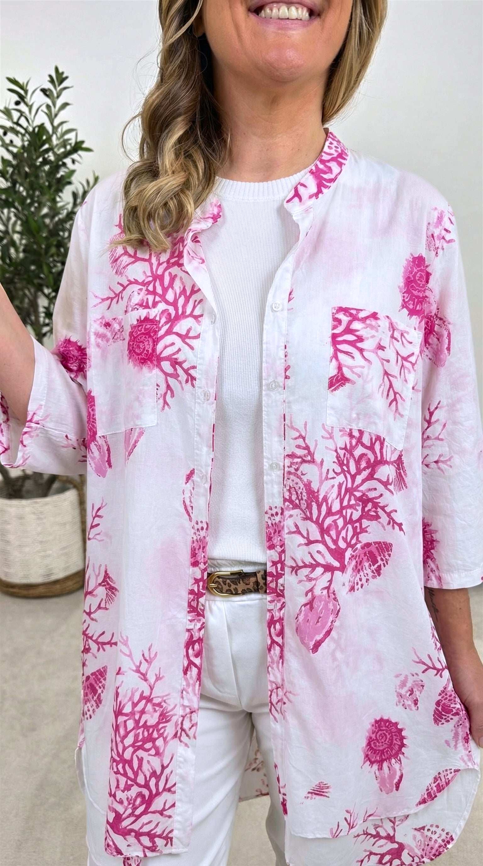 Bluse Soft Pattern *Pink*