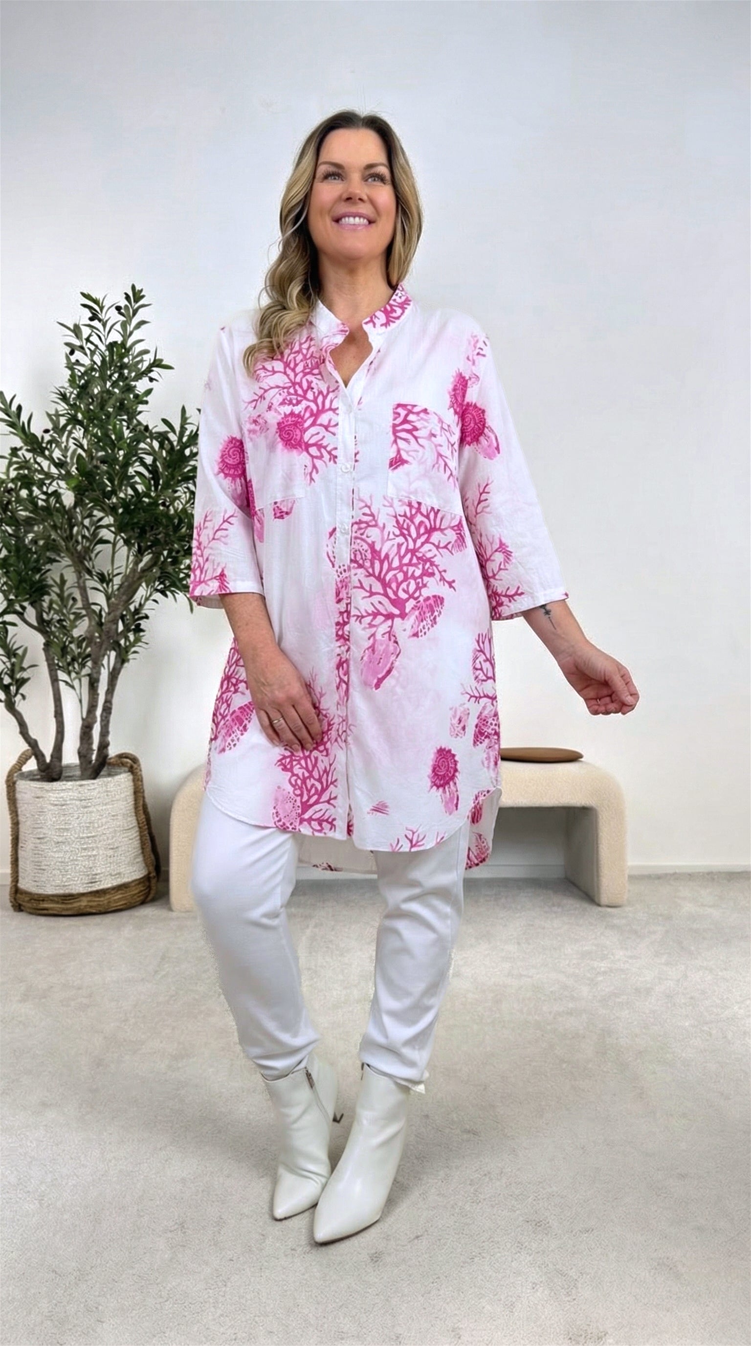 Bluse Soft Pattern *Pink*