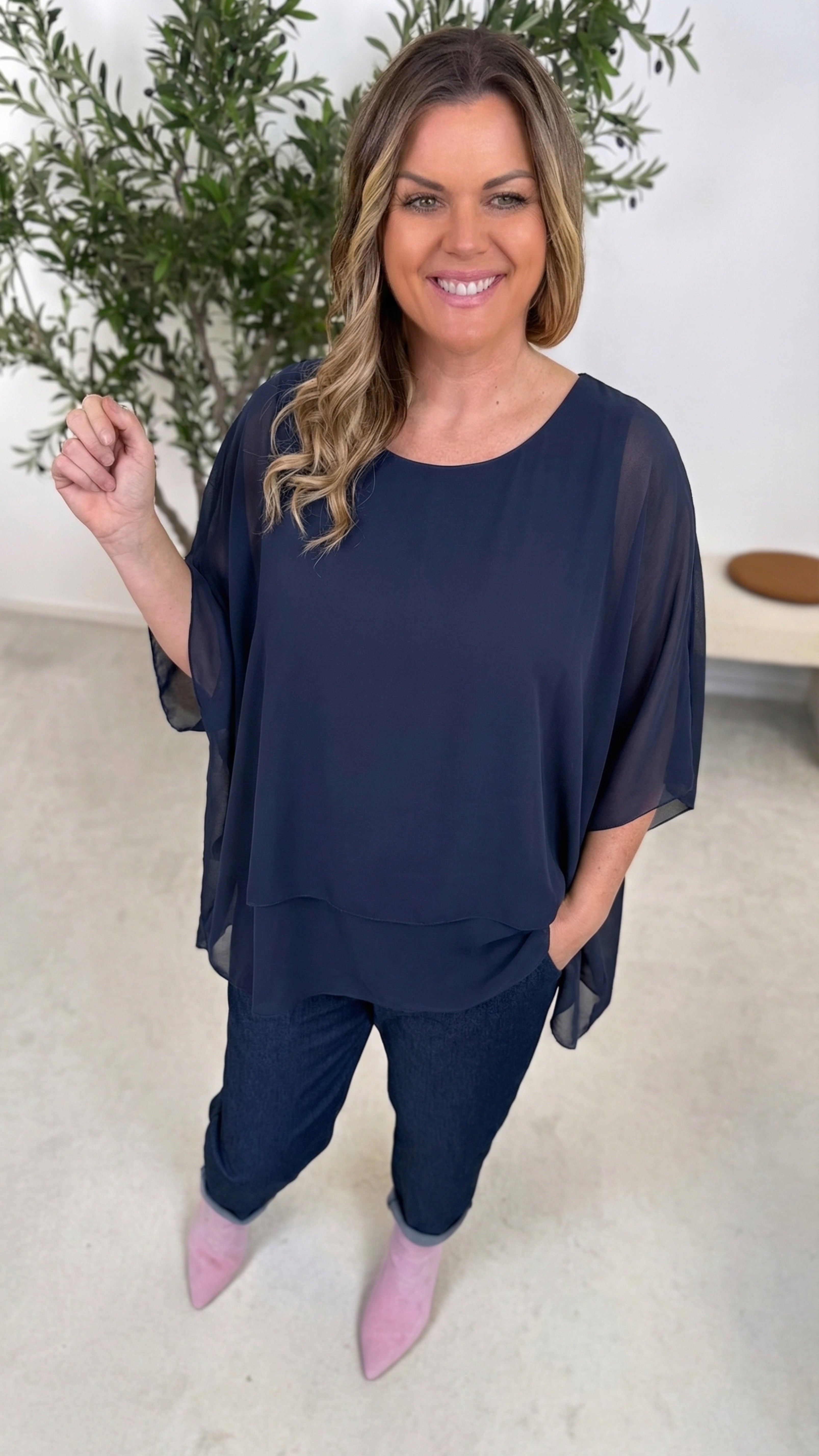 Blusenshirt Easy Whisper *Dunkelblau*