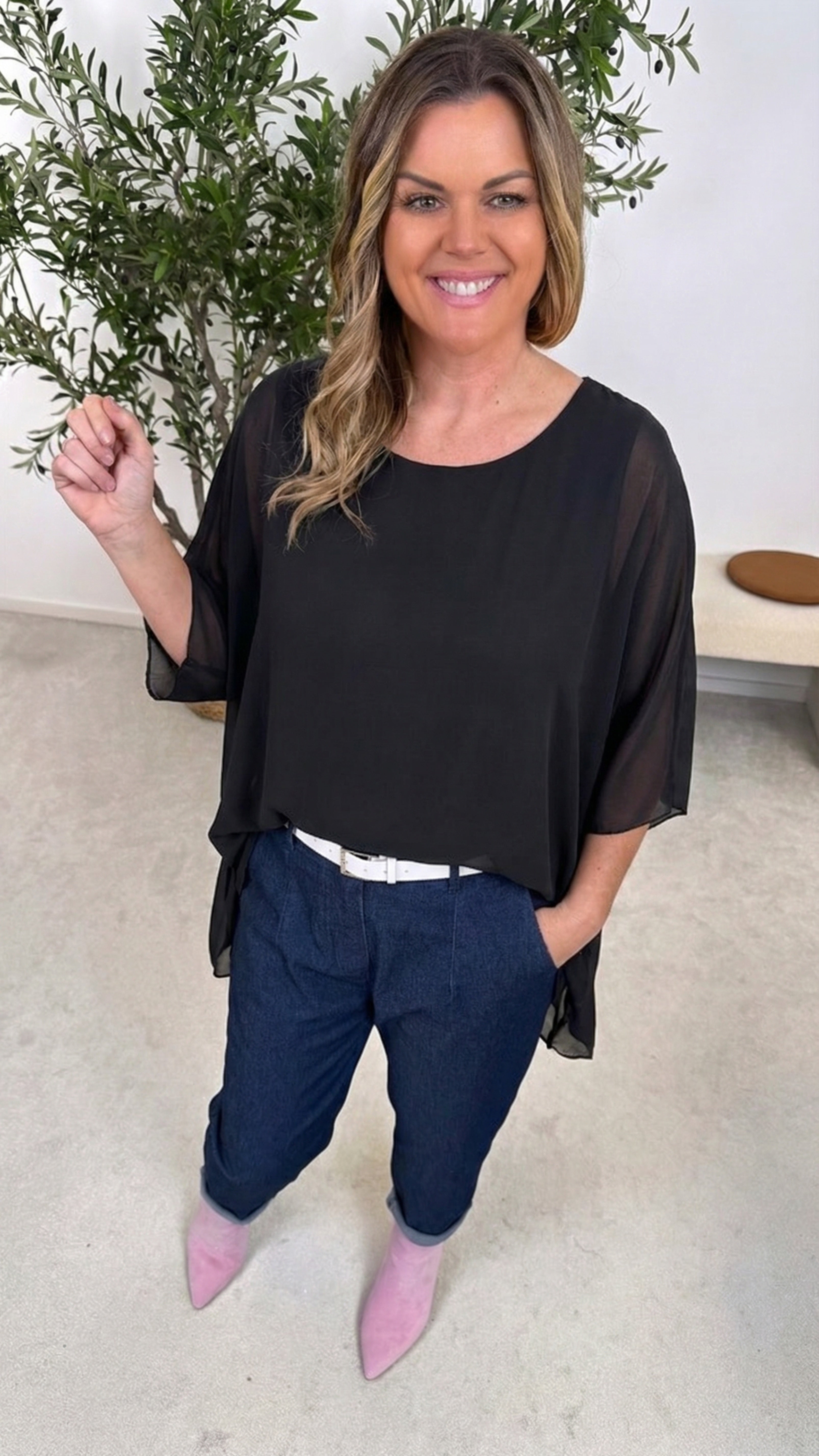 Blusenshirt Easy Whisper *Schwarz*