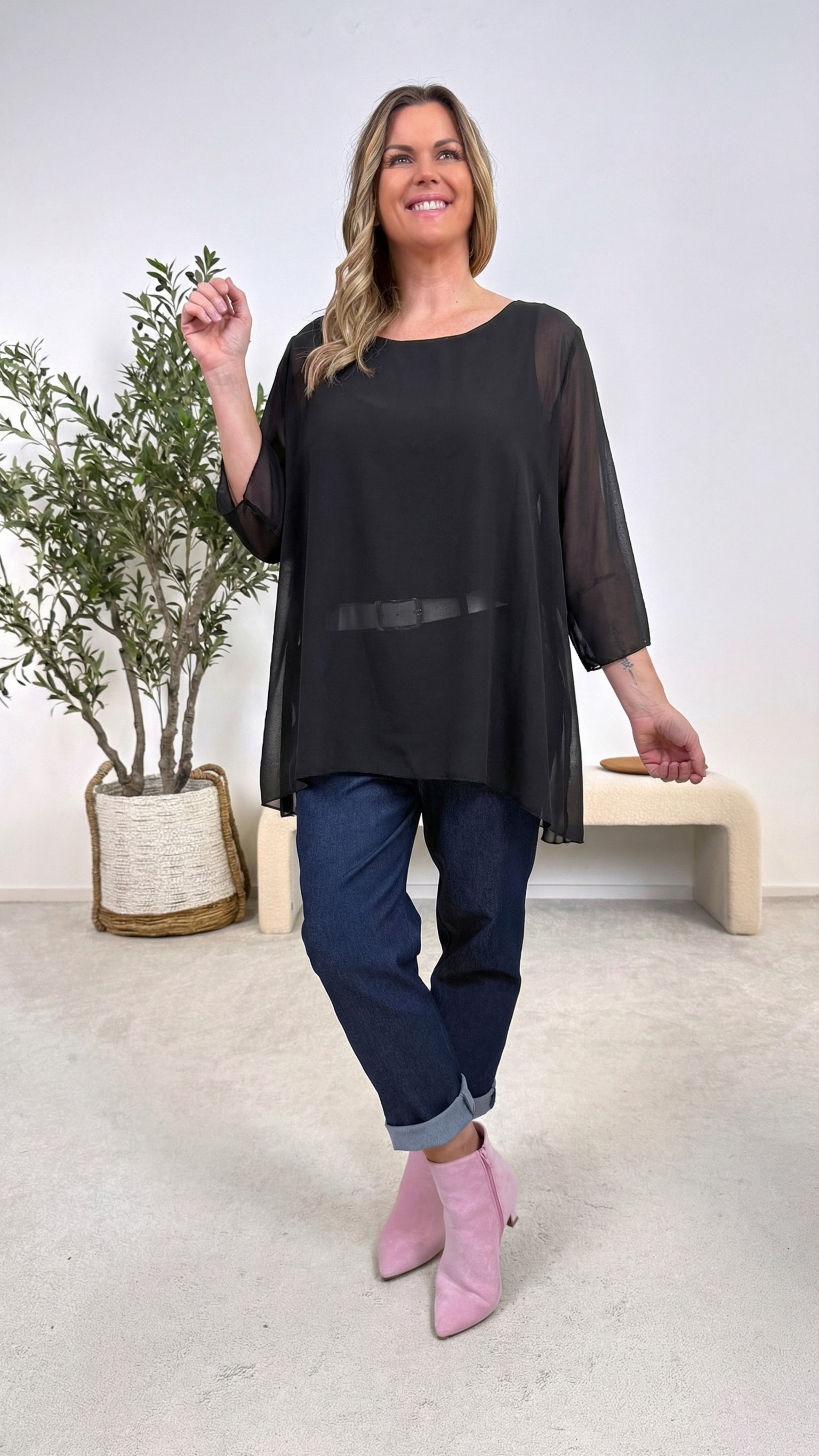 Blusenshirt Easy Whisper *Schwarz*