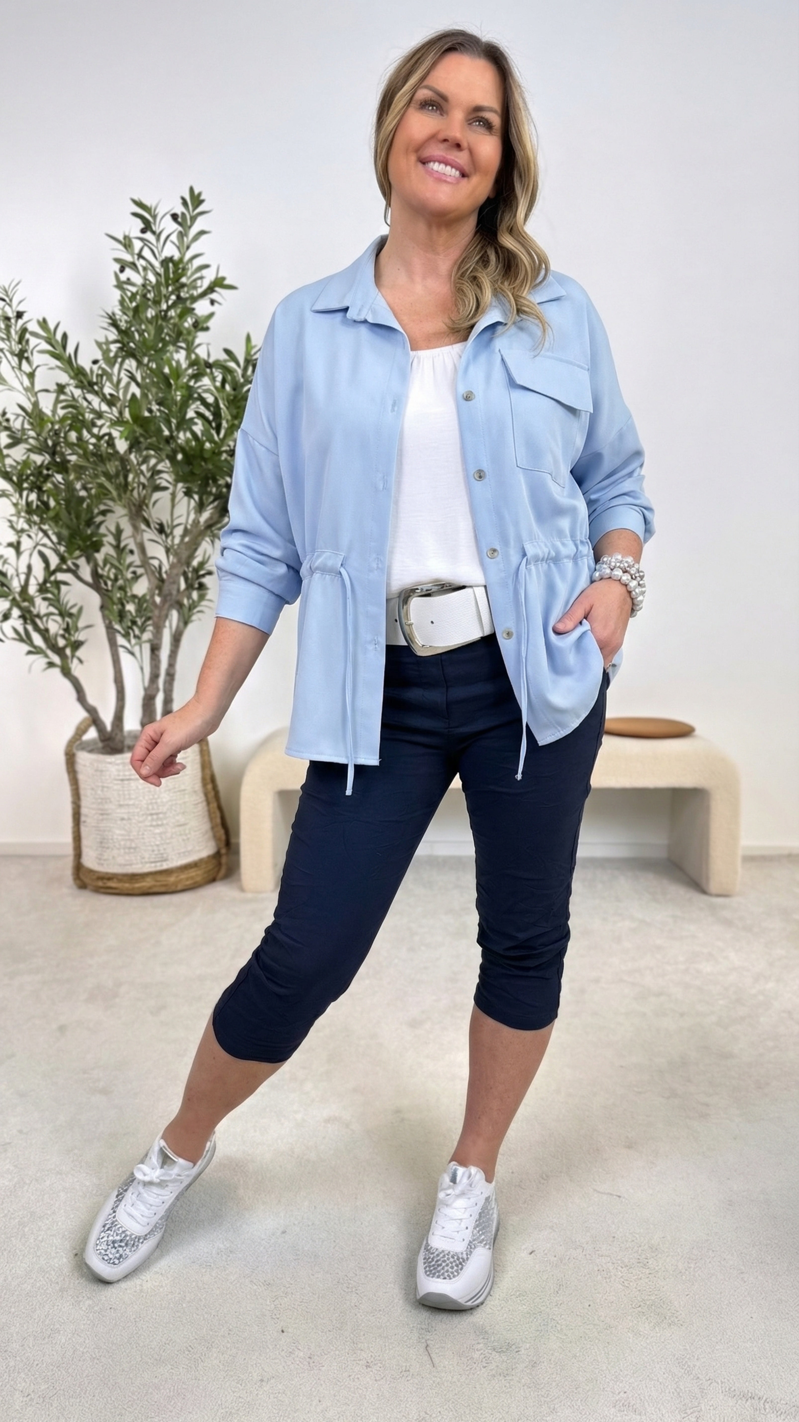 Blusen-Jacke Soft Laguna *Hellblau*