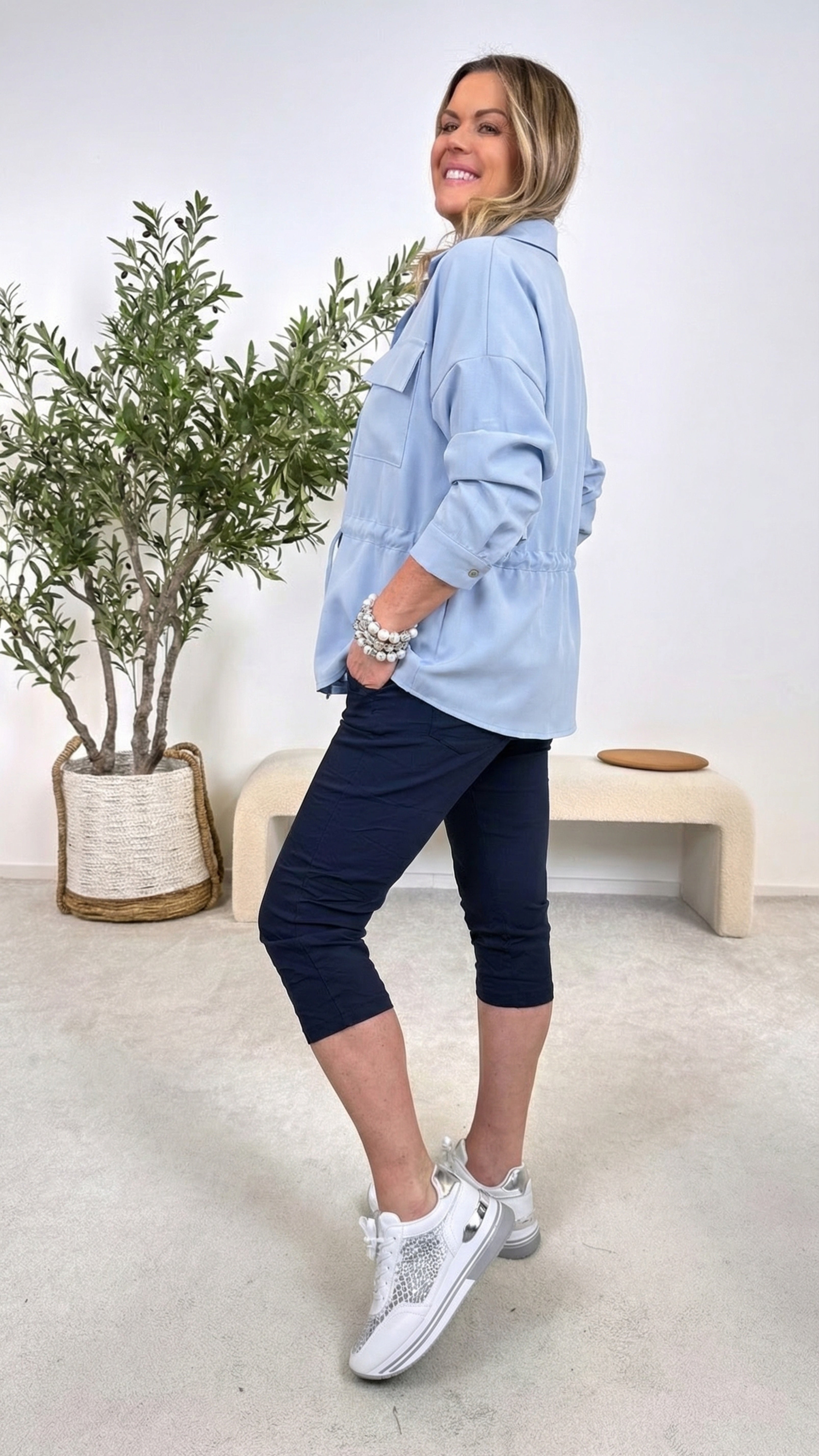 Blusen-Jacke Soft Laguna *Hellblau*