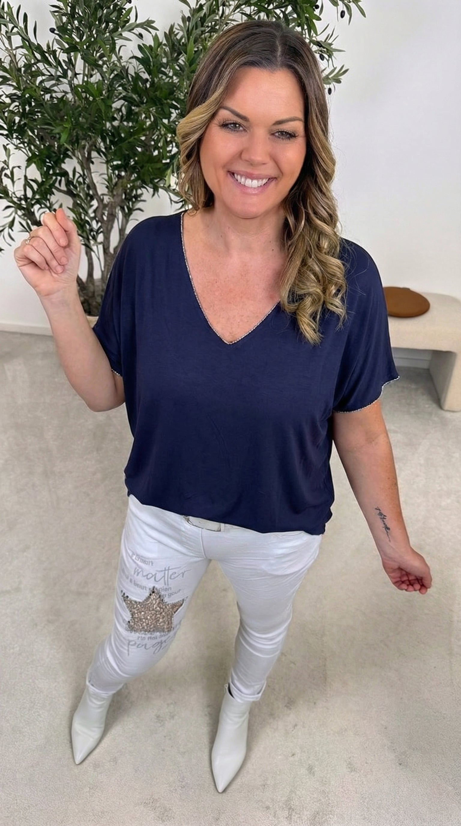 T-Shirt Relax Basic *Dunkelblau* (lieferbar ab 13.3.26)