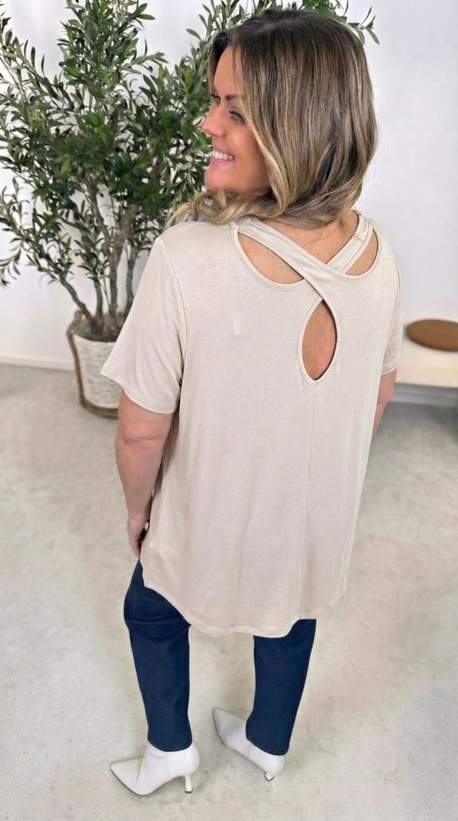 T-Shirt Crossed Love *Beige*