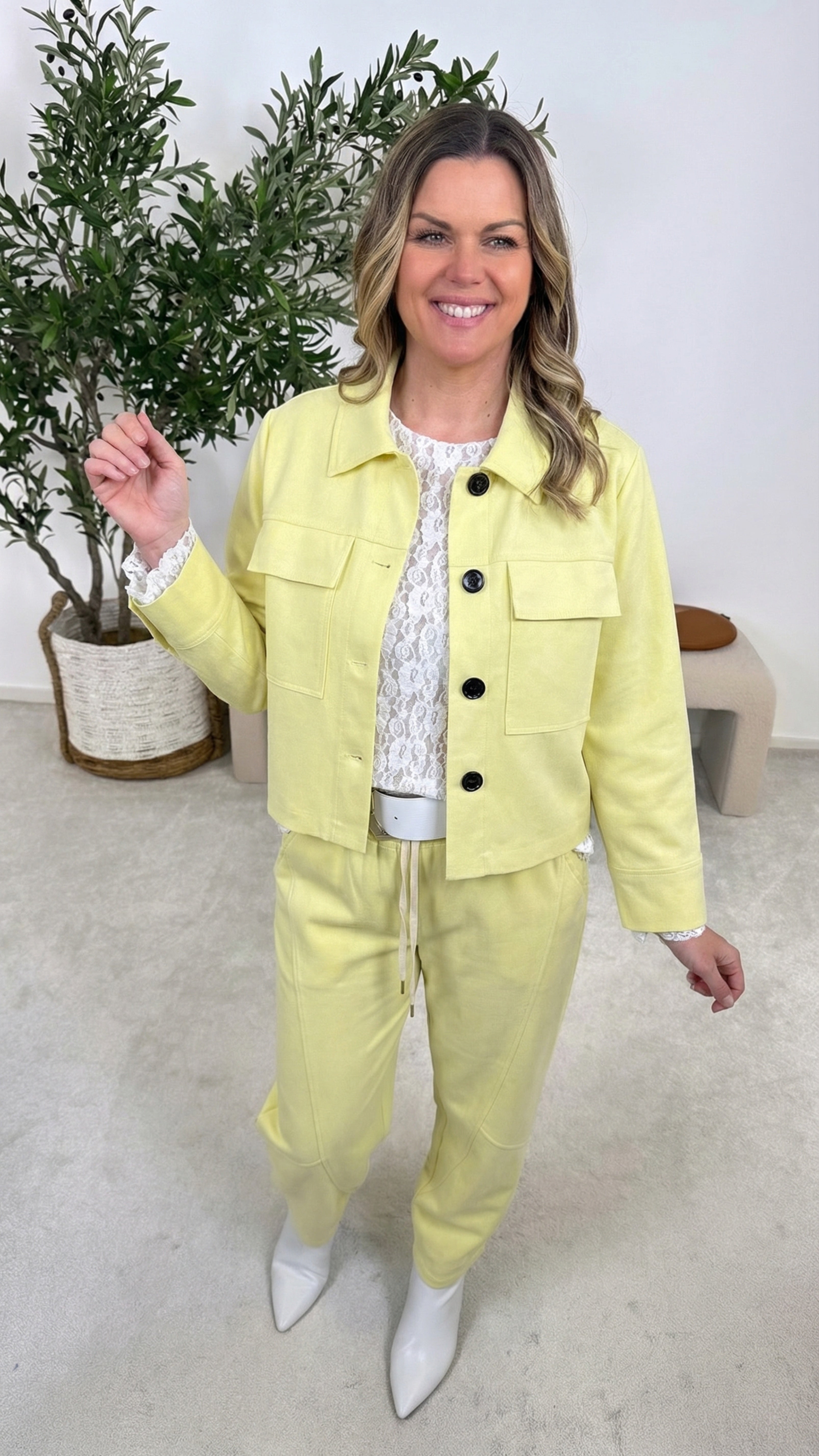 Kurze Jacke Skyline Soft *Gelb*