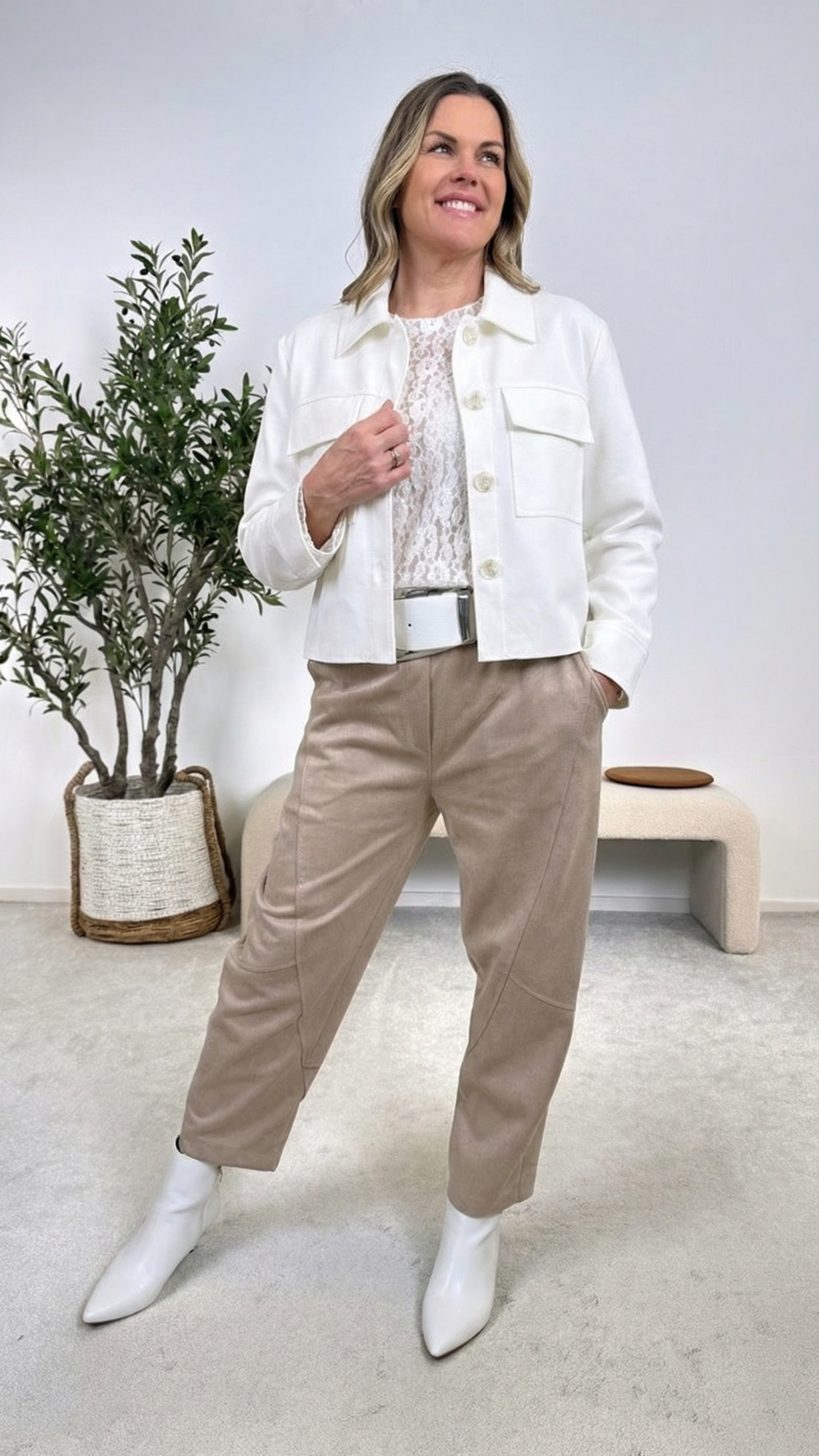 Kurze Jacke Skyline Soft *Weiß*