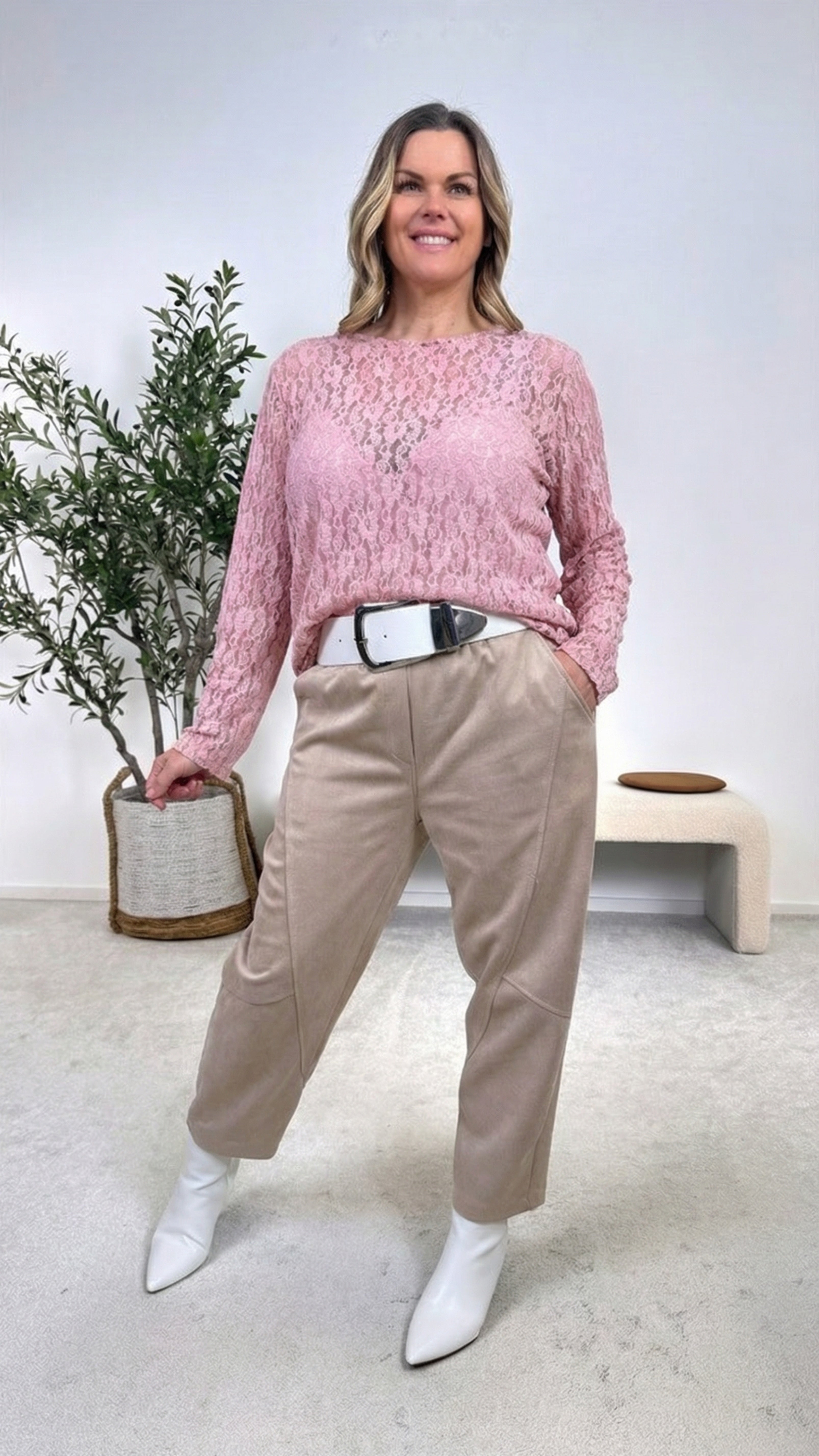 Spitzenshirt Glamour Muse *Rosa*