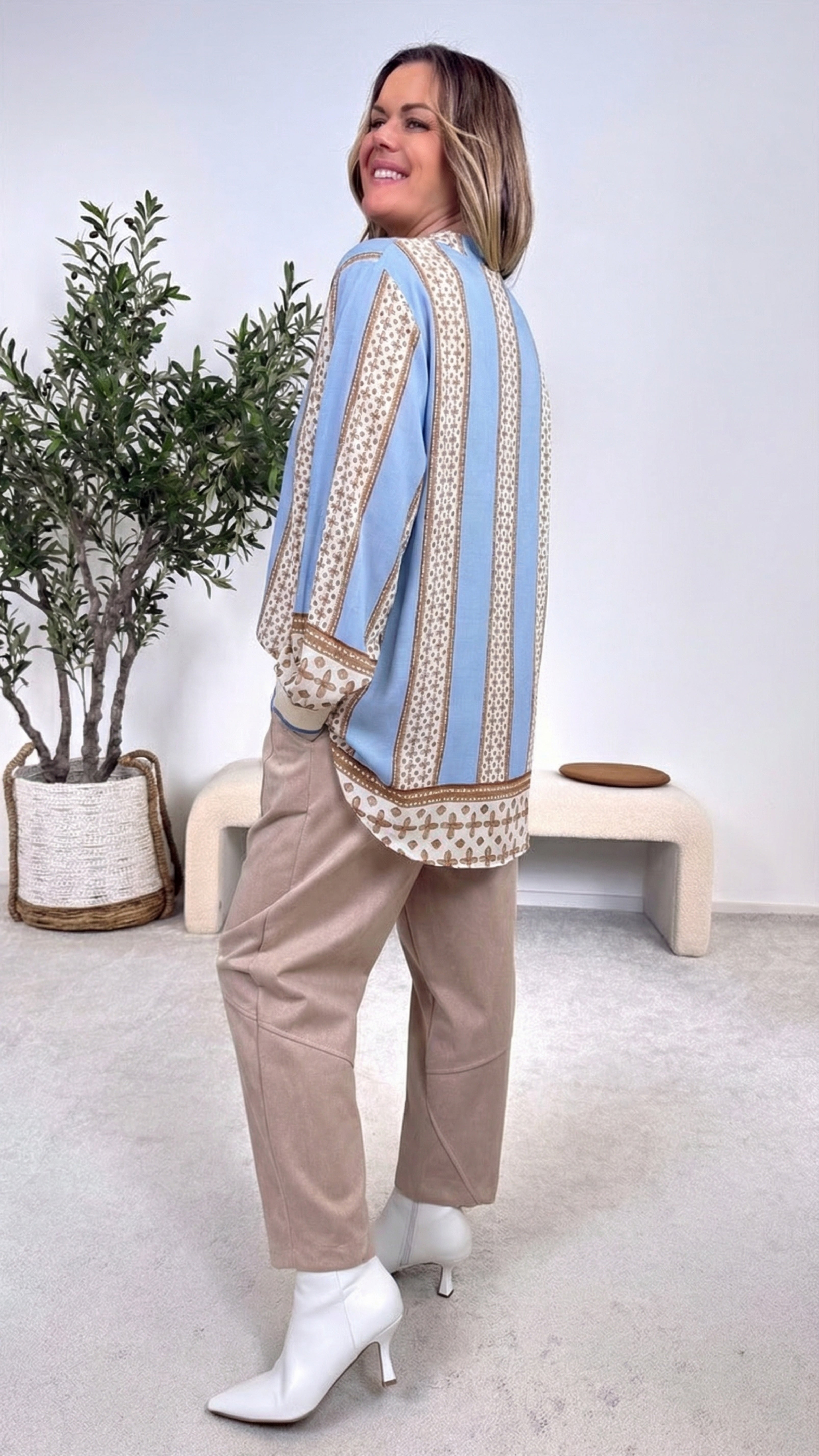 Blusenshirt Modern Orient *Blau*