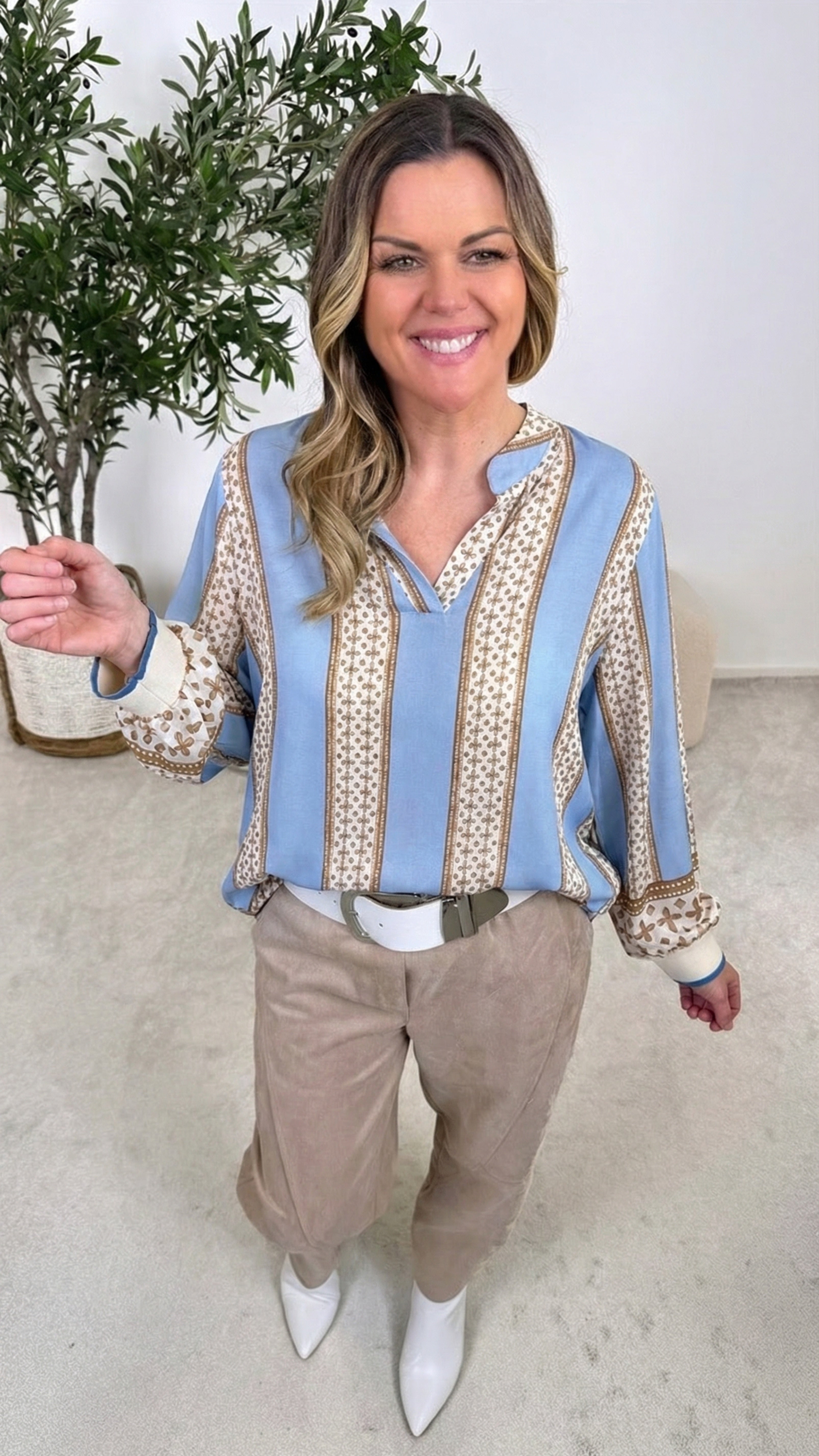 Blusenshirt Modern Orient *Blau*