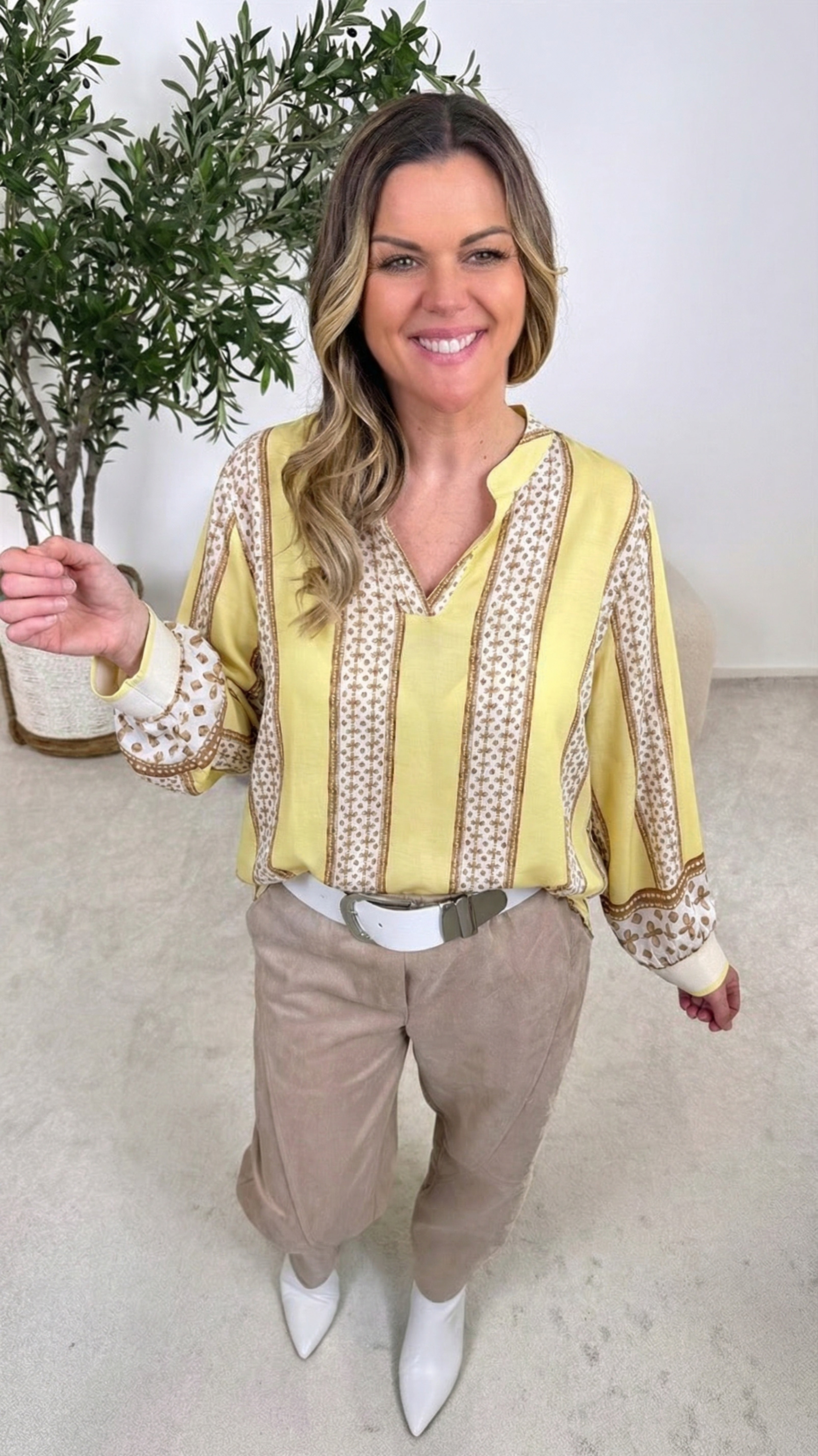 Blusenshirt Modern Orient *Gelb*