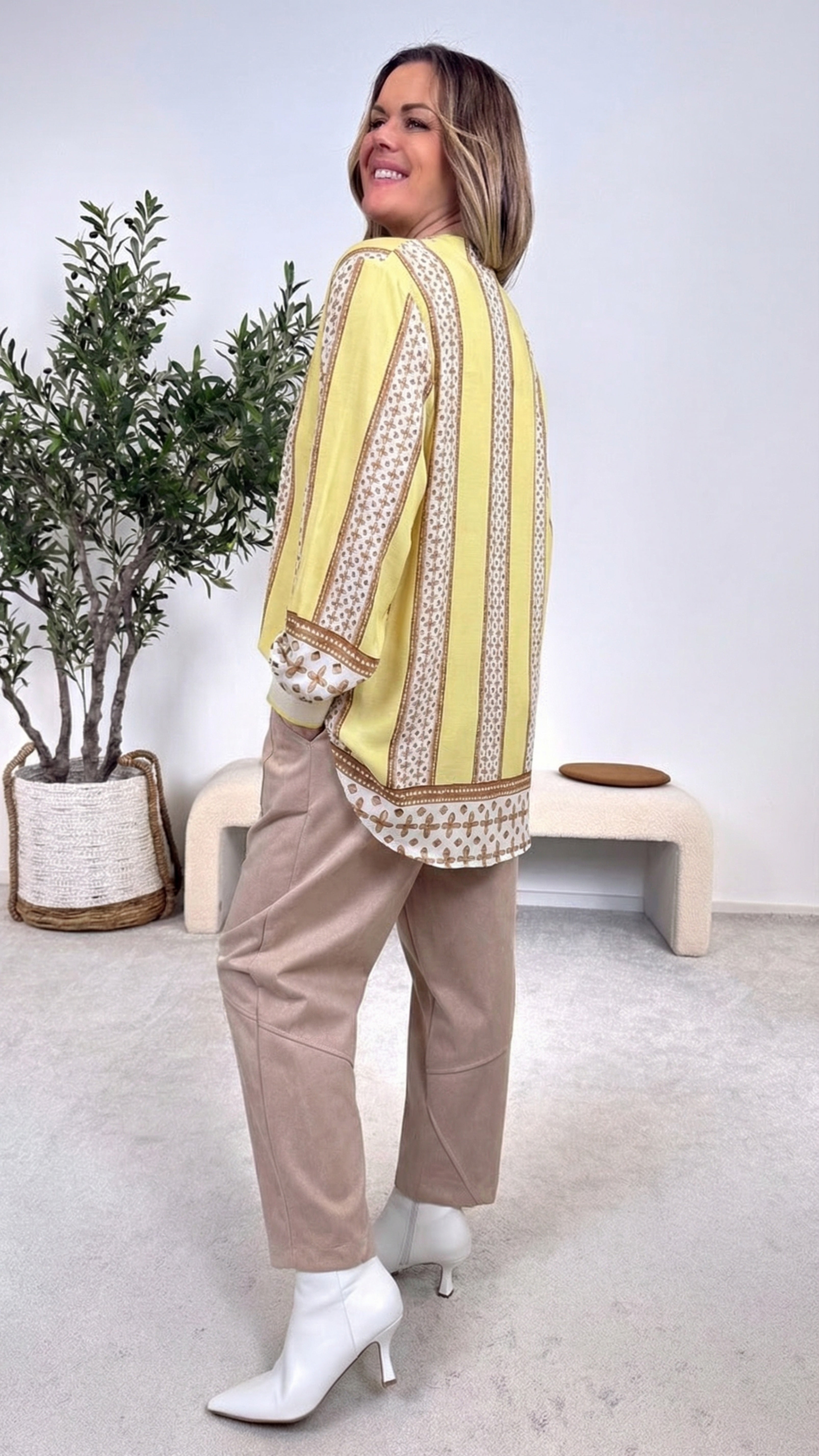 Blusenshirt Modern Orient *Gelb*