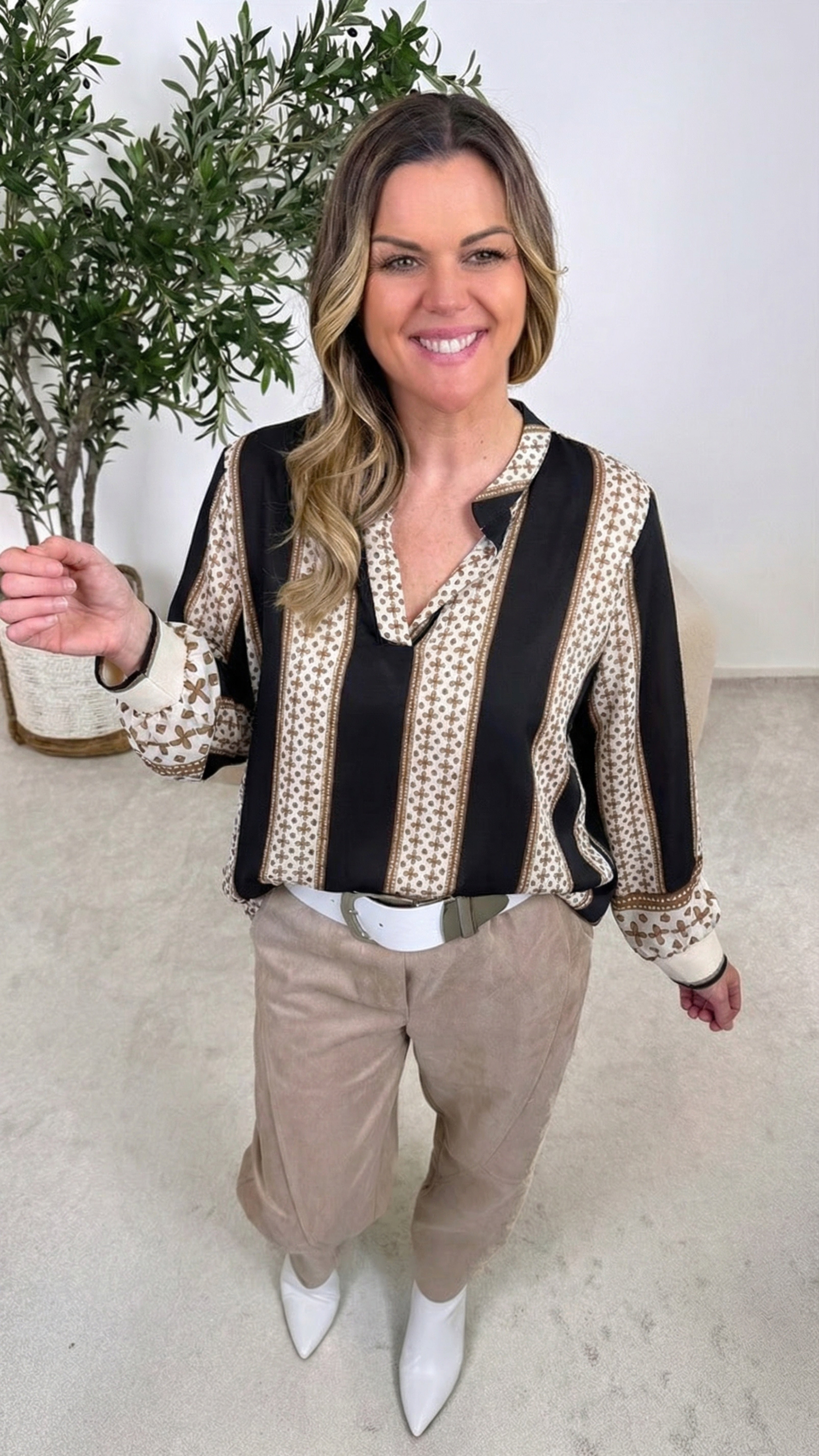 Blusenshirt Modern Orient *Schwarz*