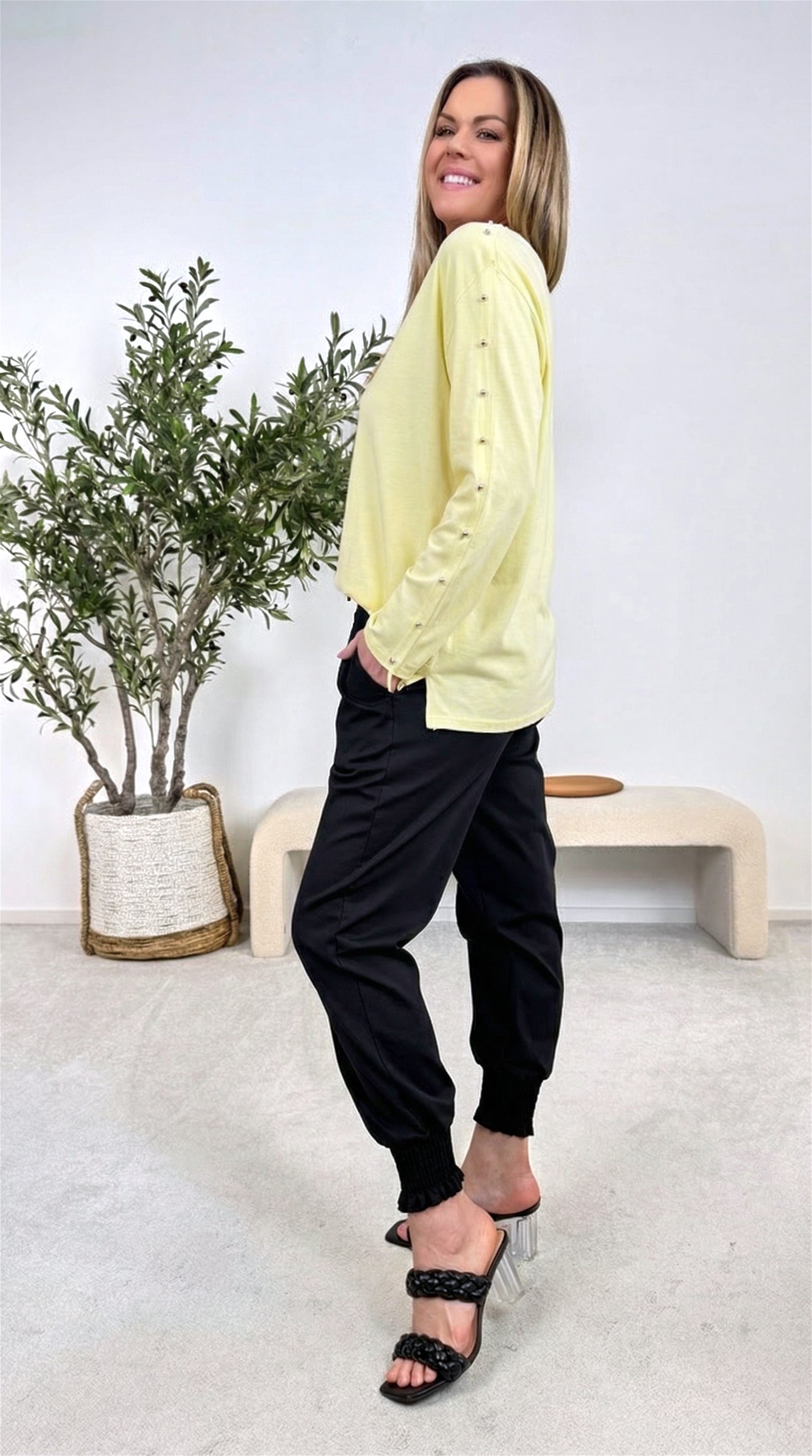 Langarmshirt Elegant Spirit *Gelb*