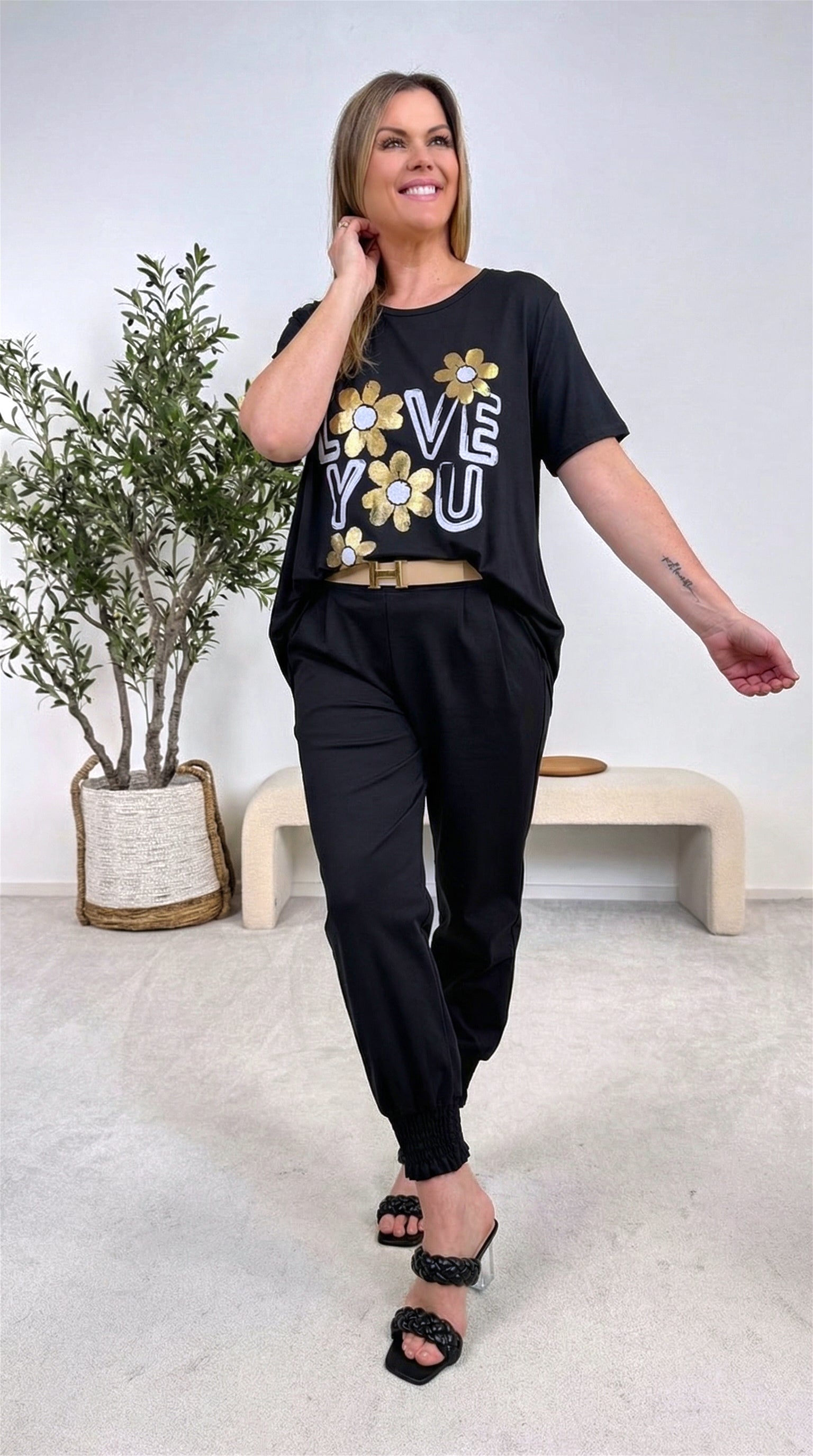 T-Shirt Lovely Day *Schwarz*