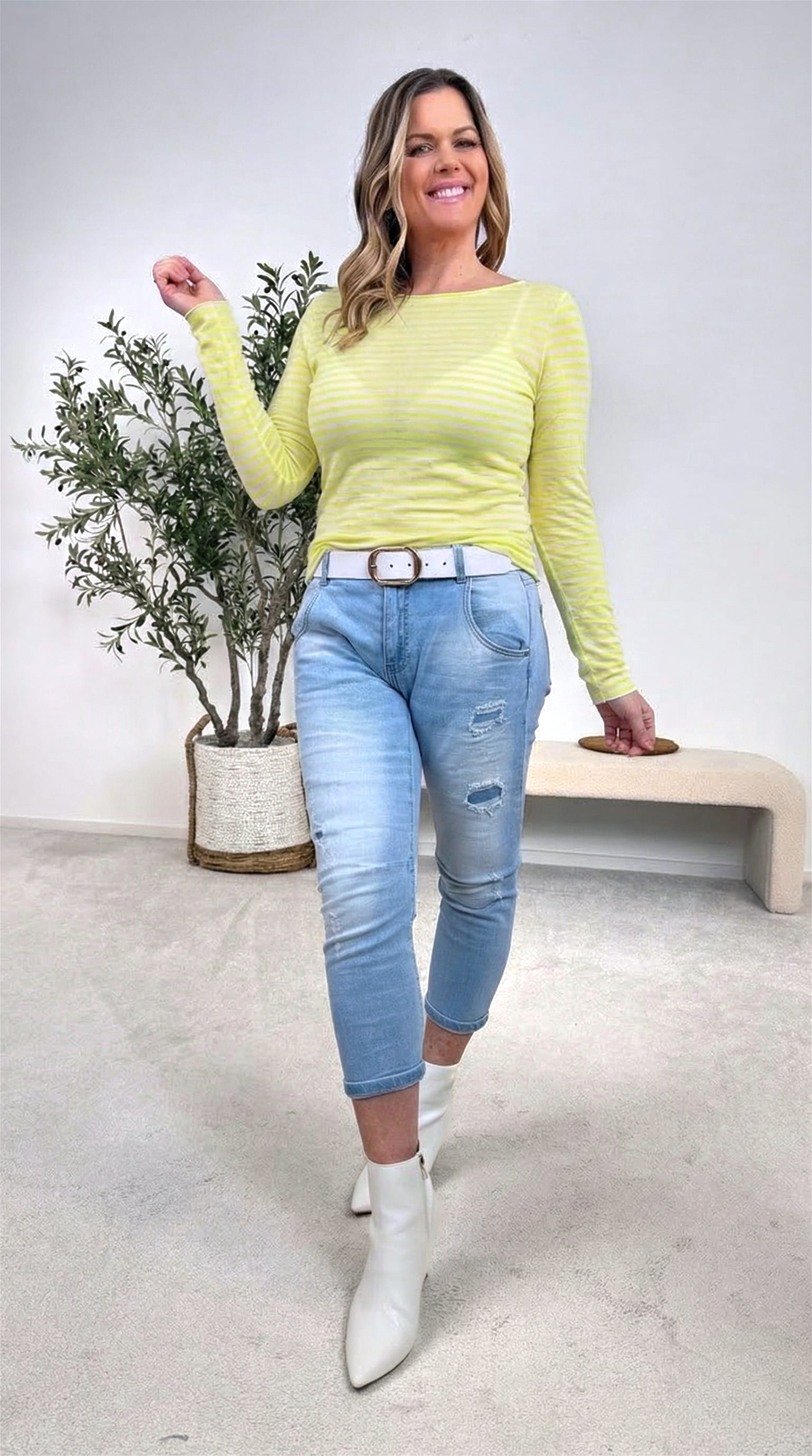 Langarmshirt Ocean Daydream *Neon Gelb*