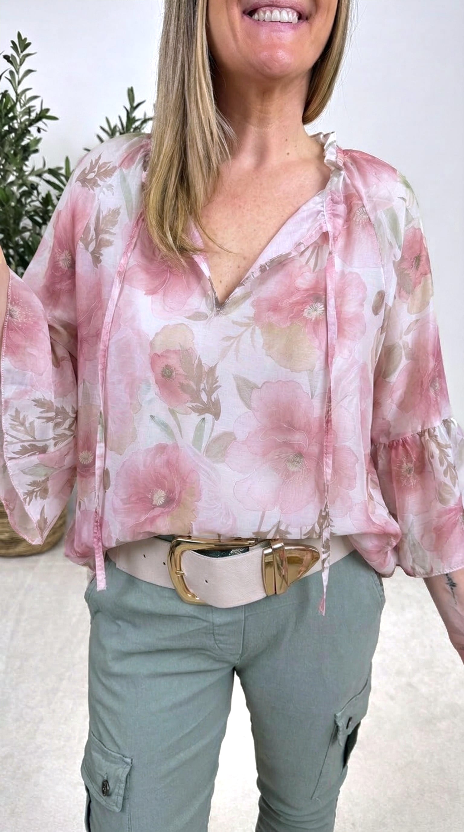 Bluse Romantic Bloom *Rosa*