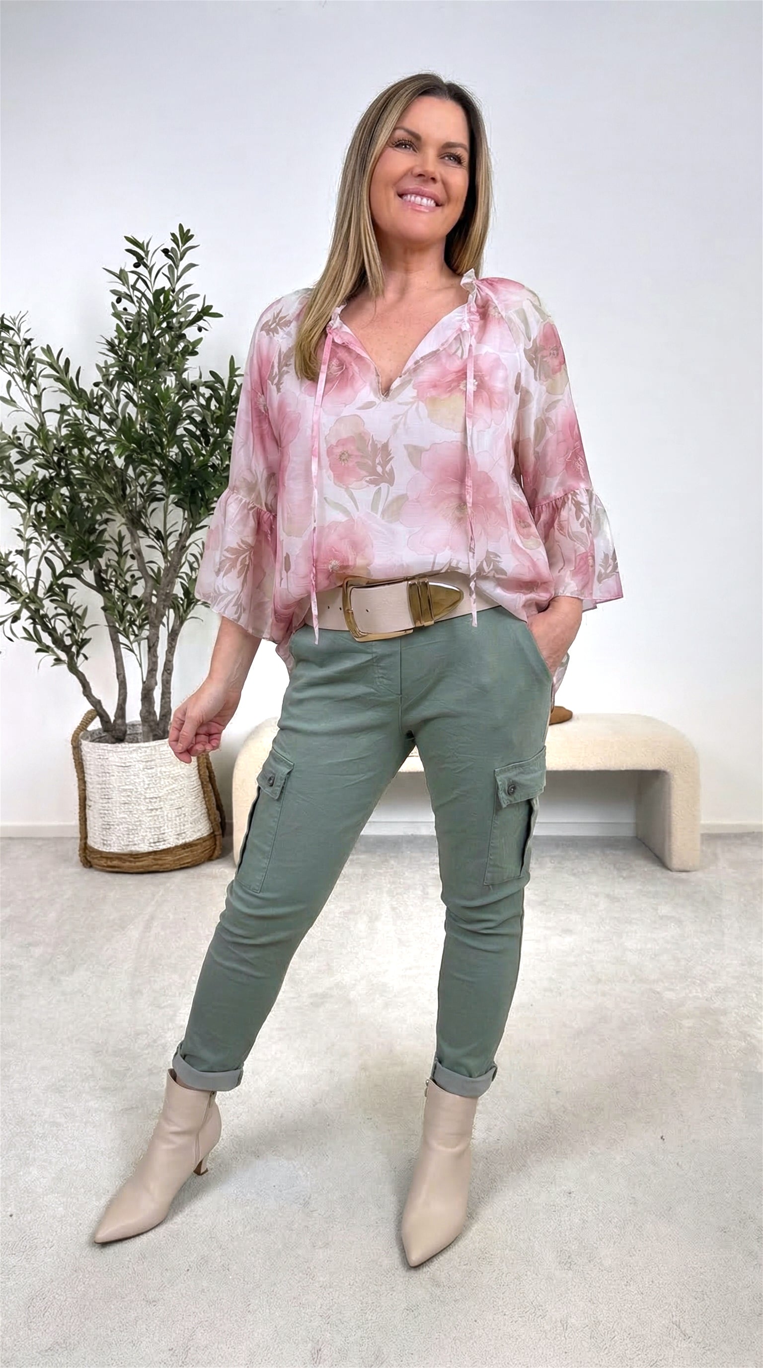 Bluse Romantic Bloom *Rosa*