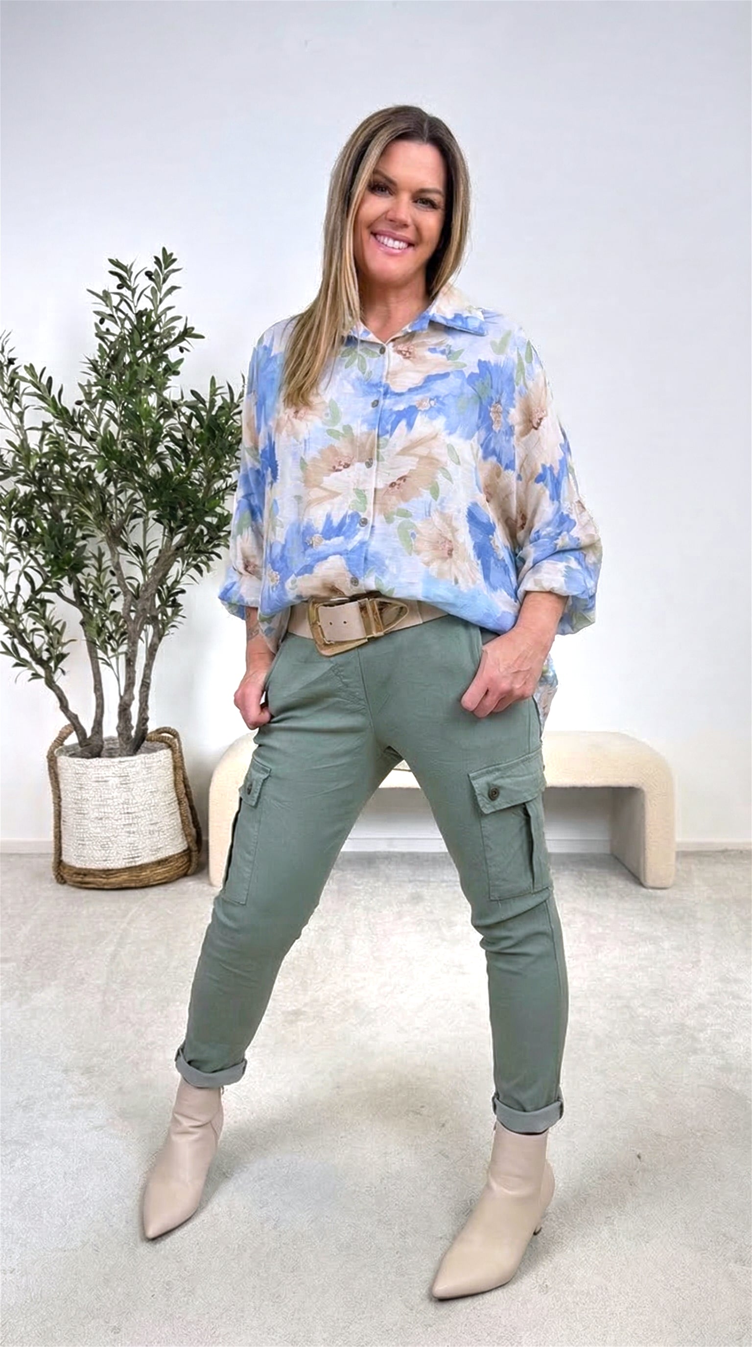 Long-Bluse Secret Botanic *Blau*