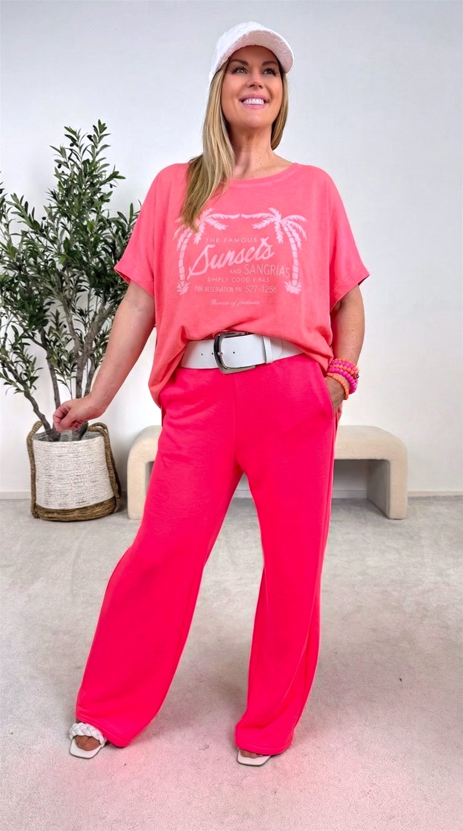 T-Shirt Famous Sunset *Neon Pink*