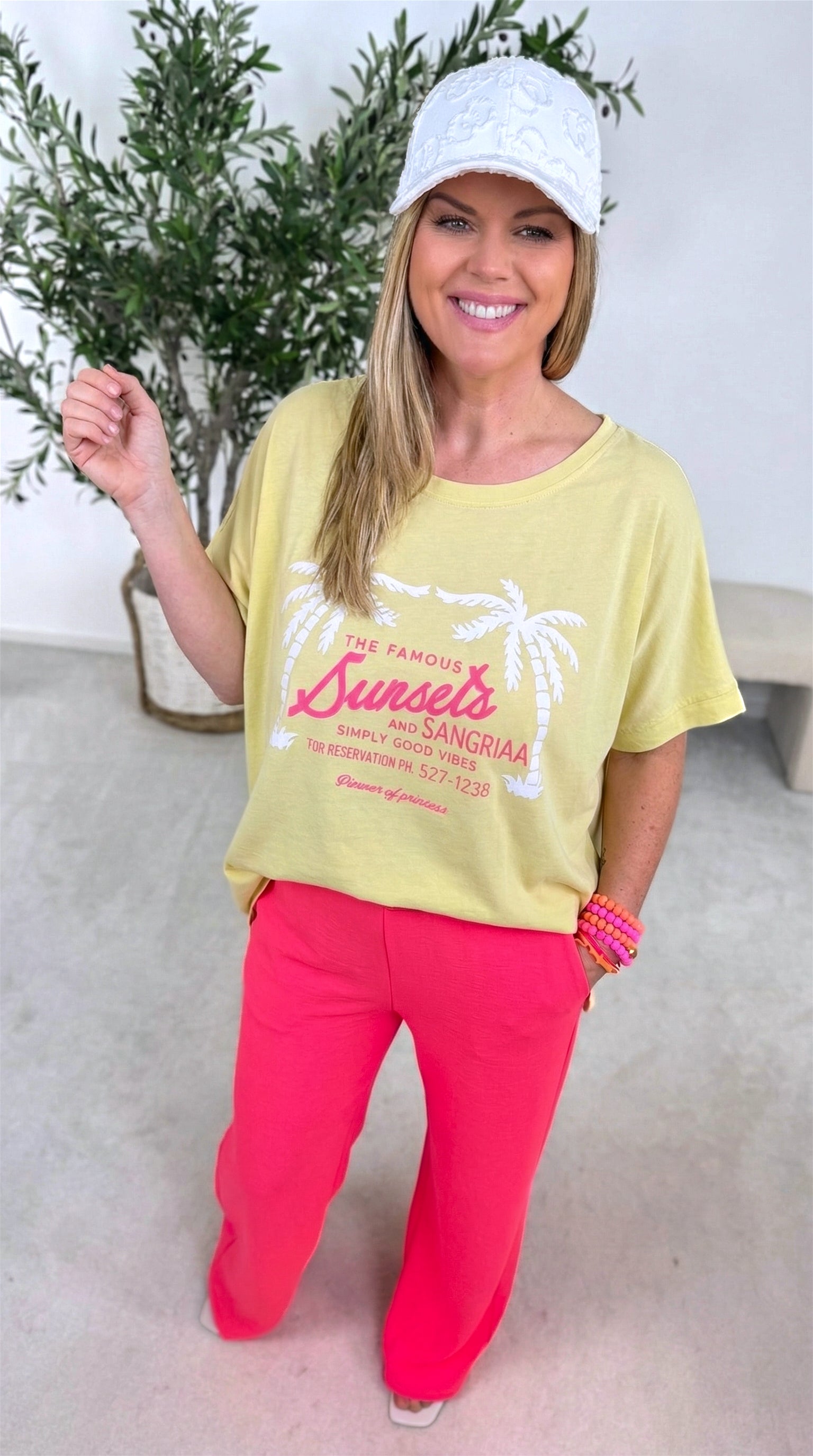 T-Shirt Famous Sunset *Gelb*