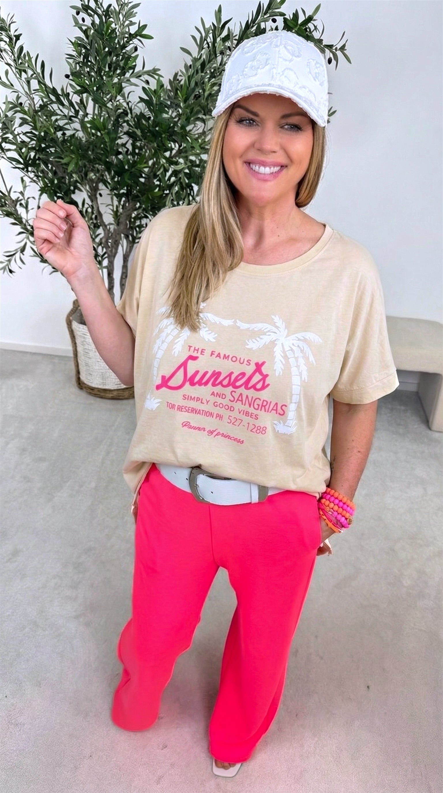 T-Shirt Famous Sunset *Creme*