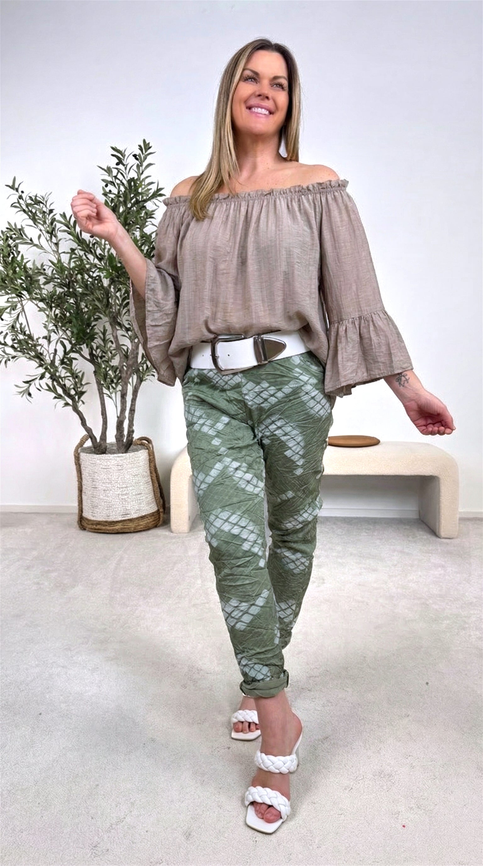 Blusenshirt Lovely Escape *Taupe*