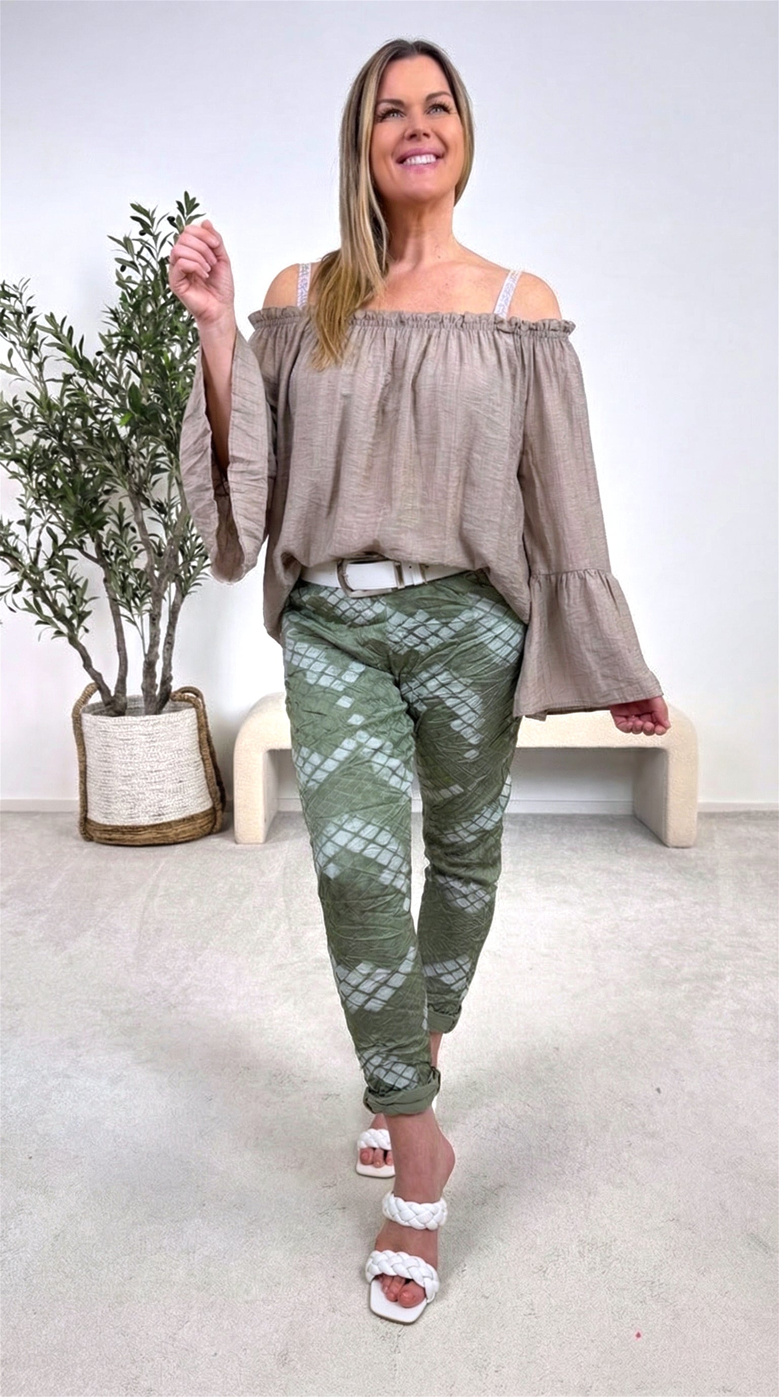 Blusenshirt Lovely Escape *Taupe*