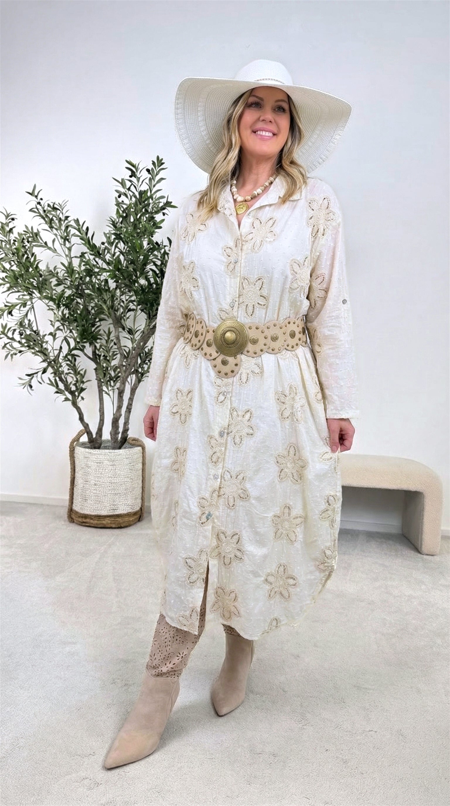 Blusenkleid Magic Blossom *Creme*