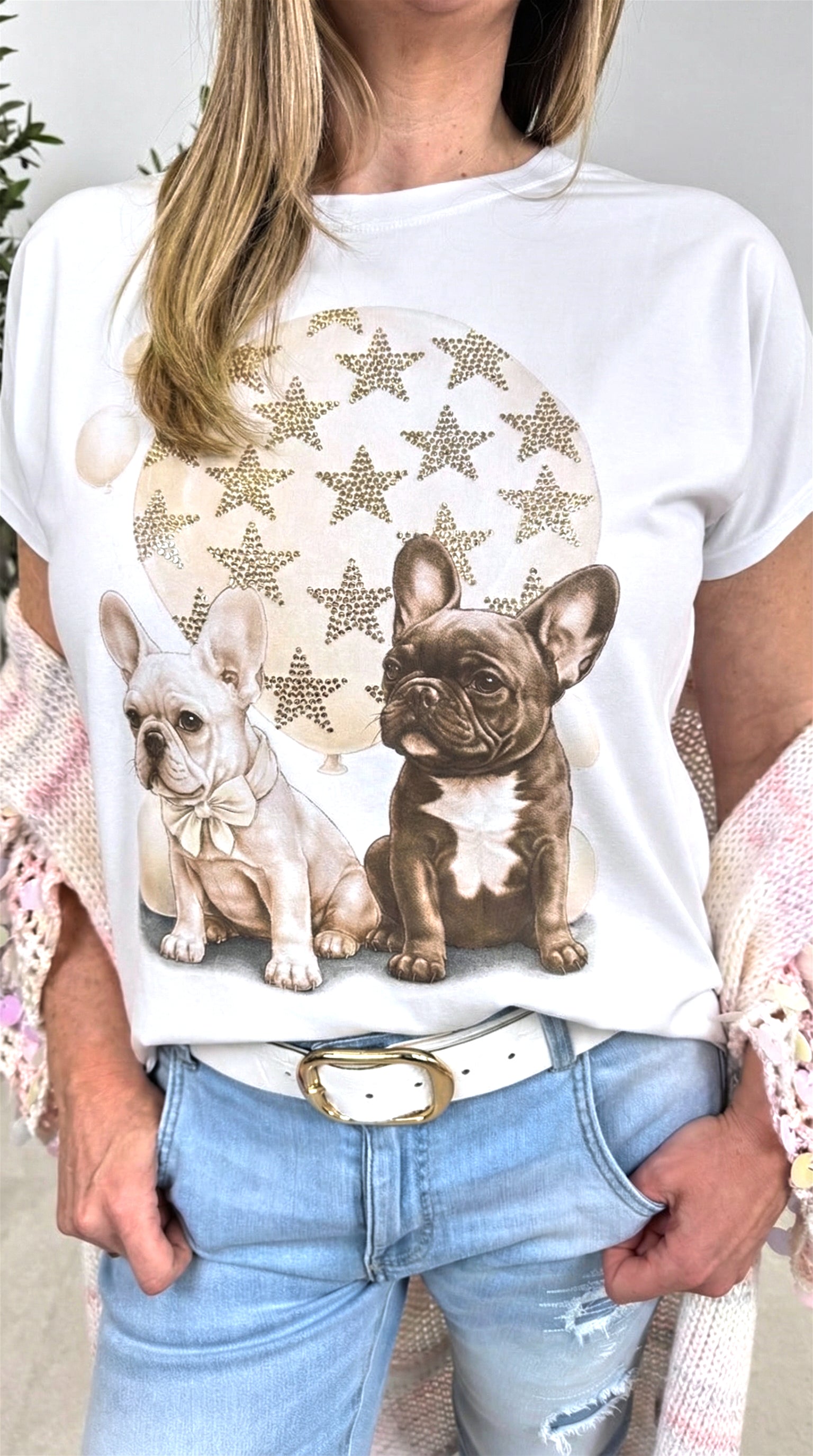 T-Shirt Cute Dog *Beige*