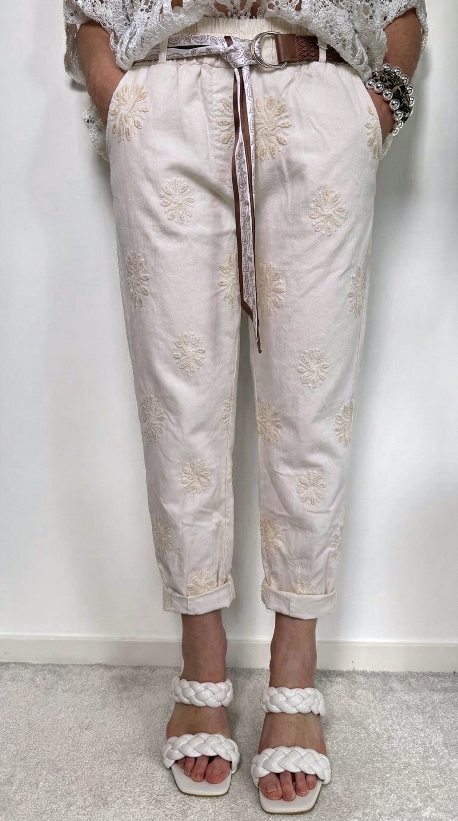 Jogpants BOHO Flower *Creme*