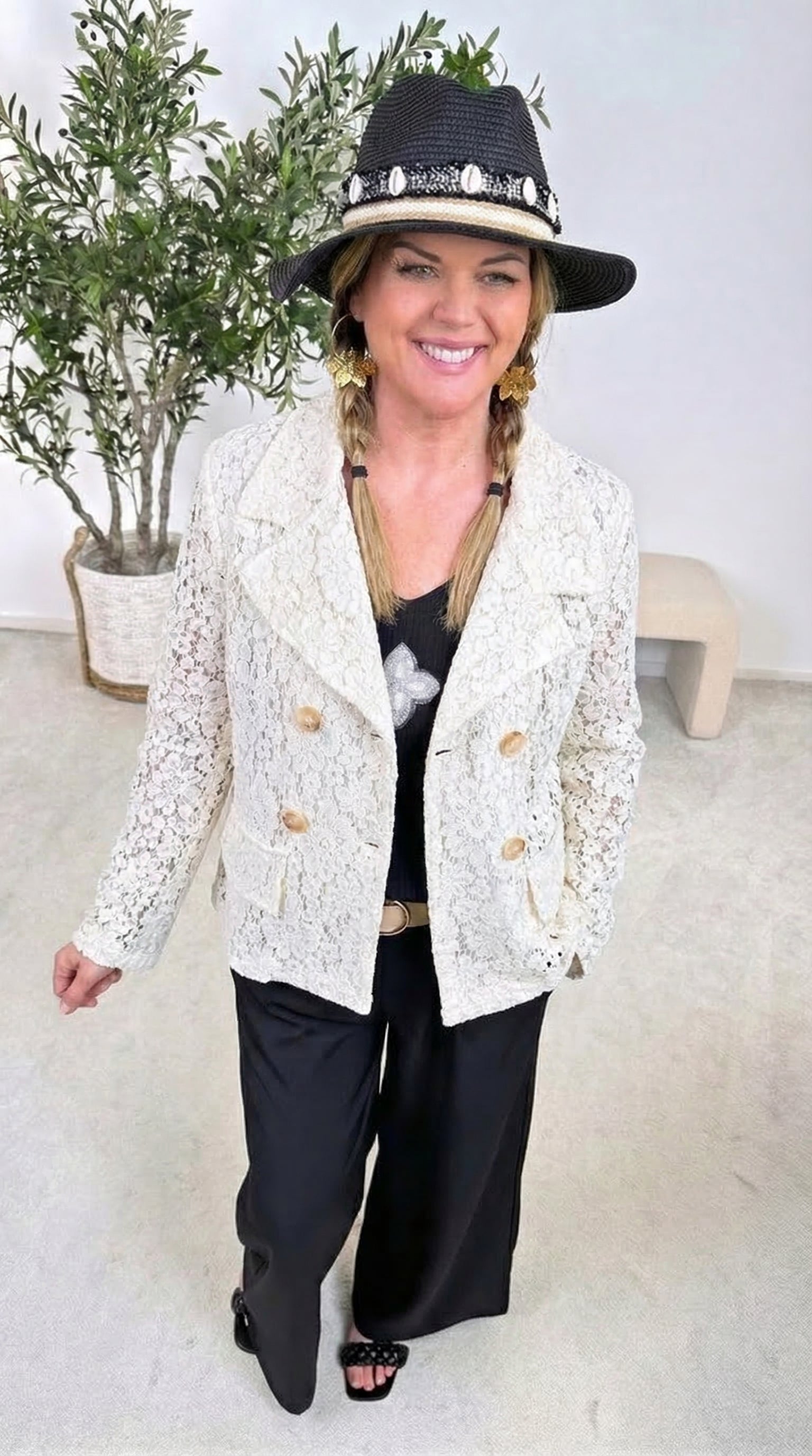 Kurzer Blazer Noble Aura *Weiß*