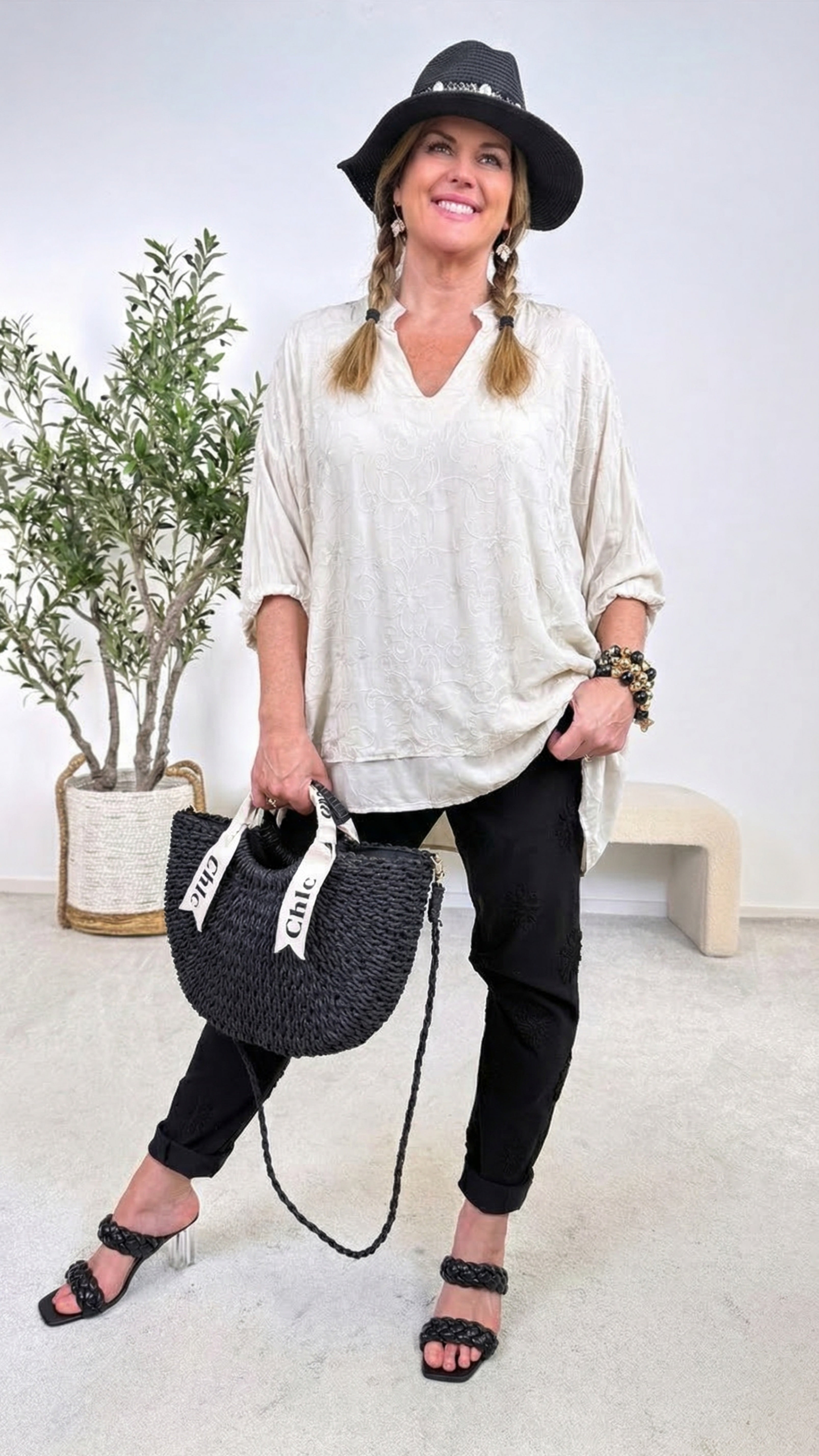 Long-Bluse Spring Breeze *Beige*