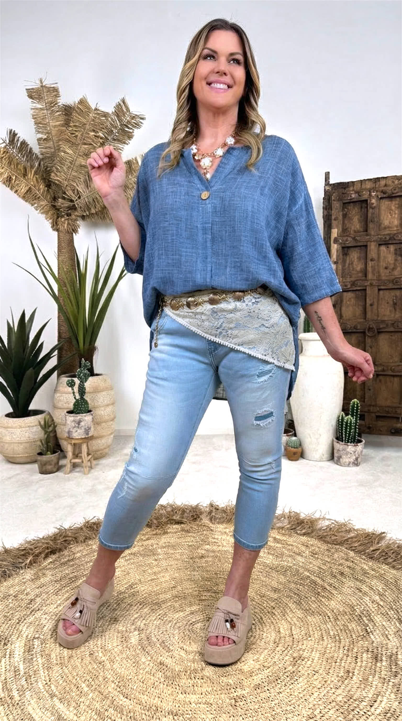 Bluse Wild Serenity *Dunkelblau*